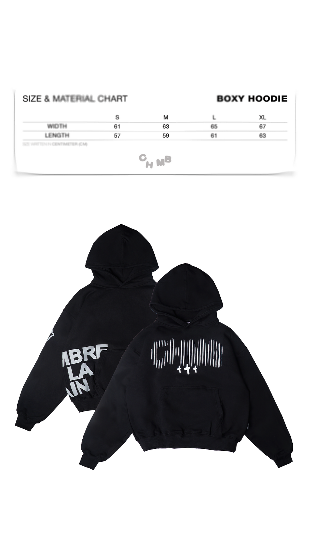 Chambre - Boxy Hoodie Streak Black