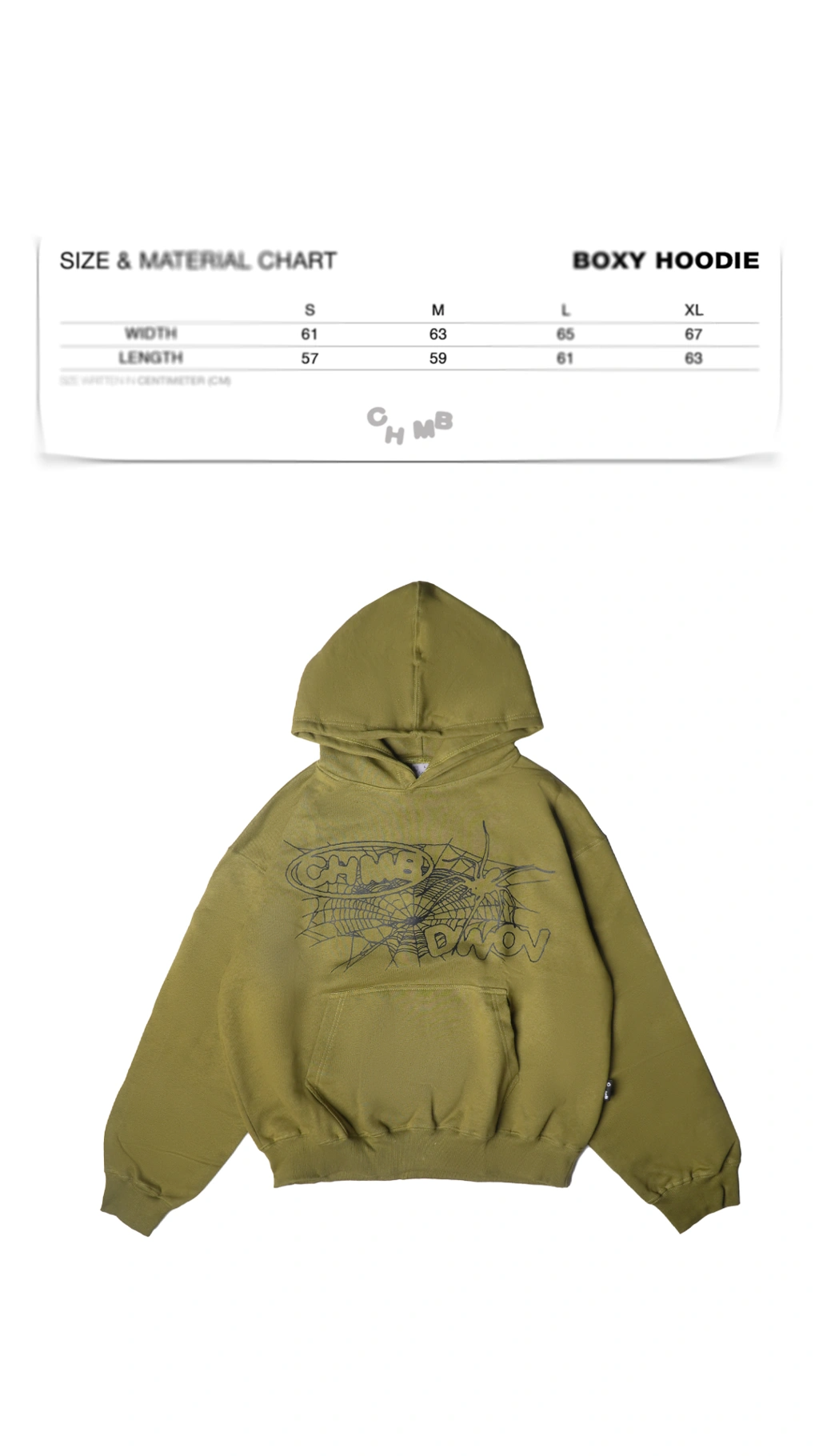 Chambre - Boxy Hoodie Spinner Olive