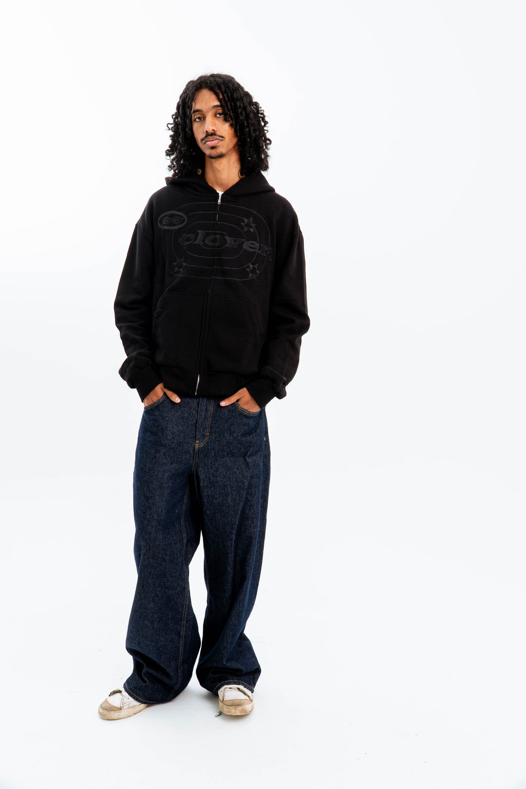 99 Clover - "EASY" ZIP-UP BLACK
