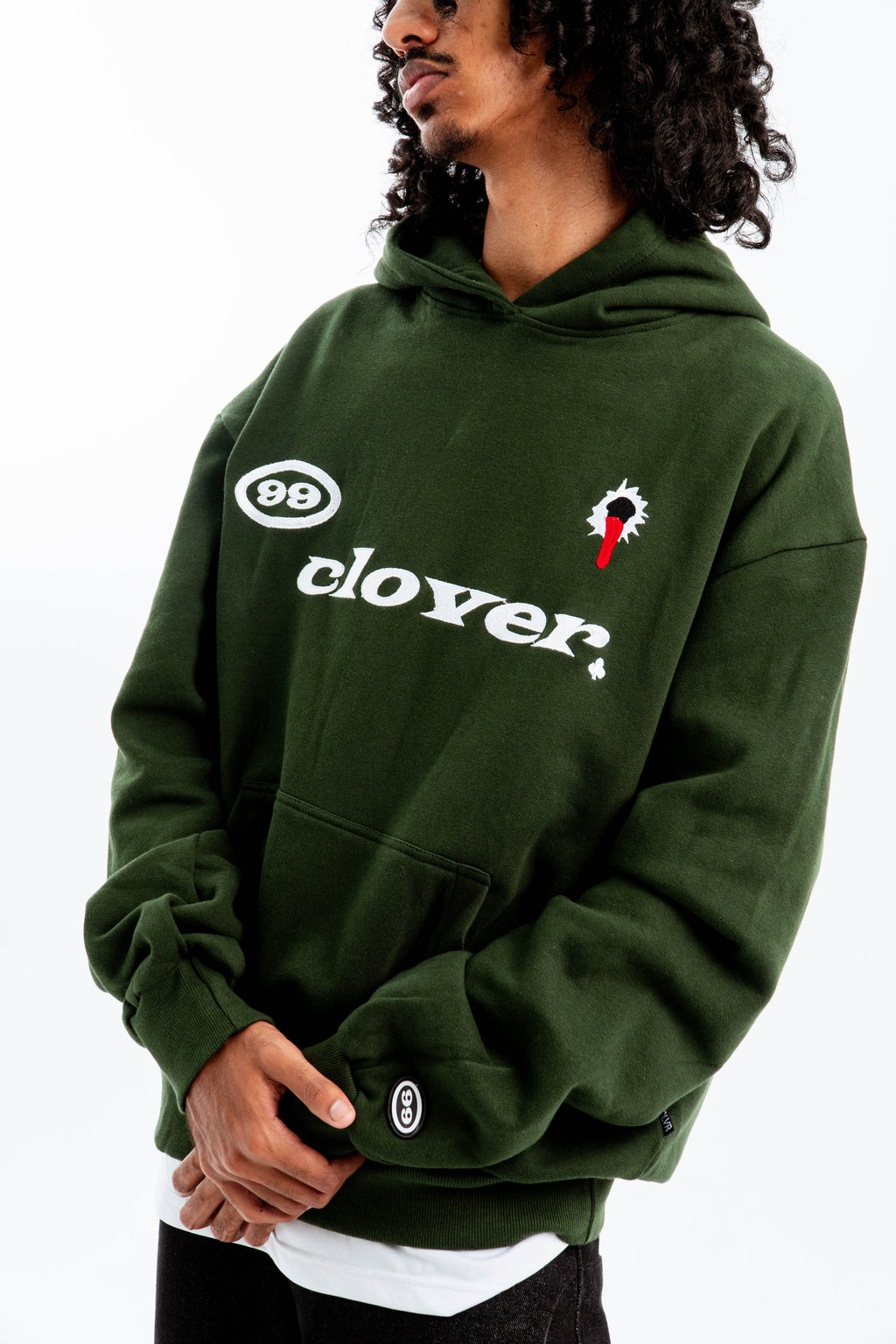 99 Clover - "FEELING LUCKY" OVERSIZED HOODIE GREEN