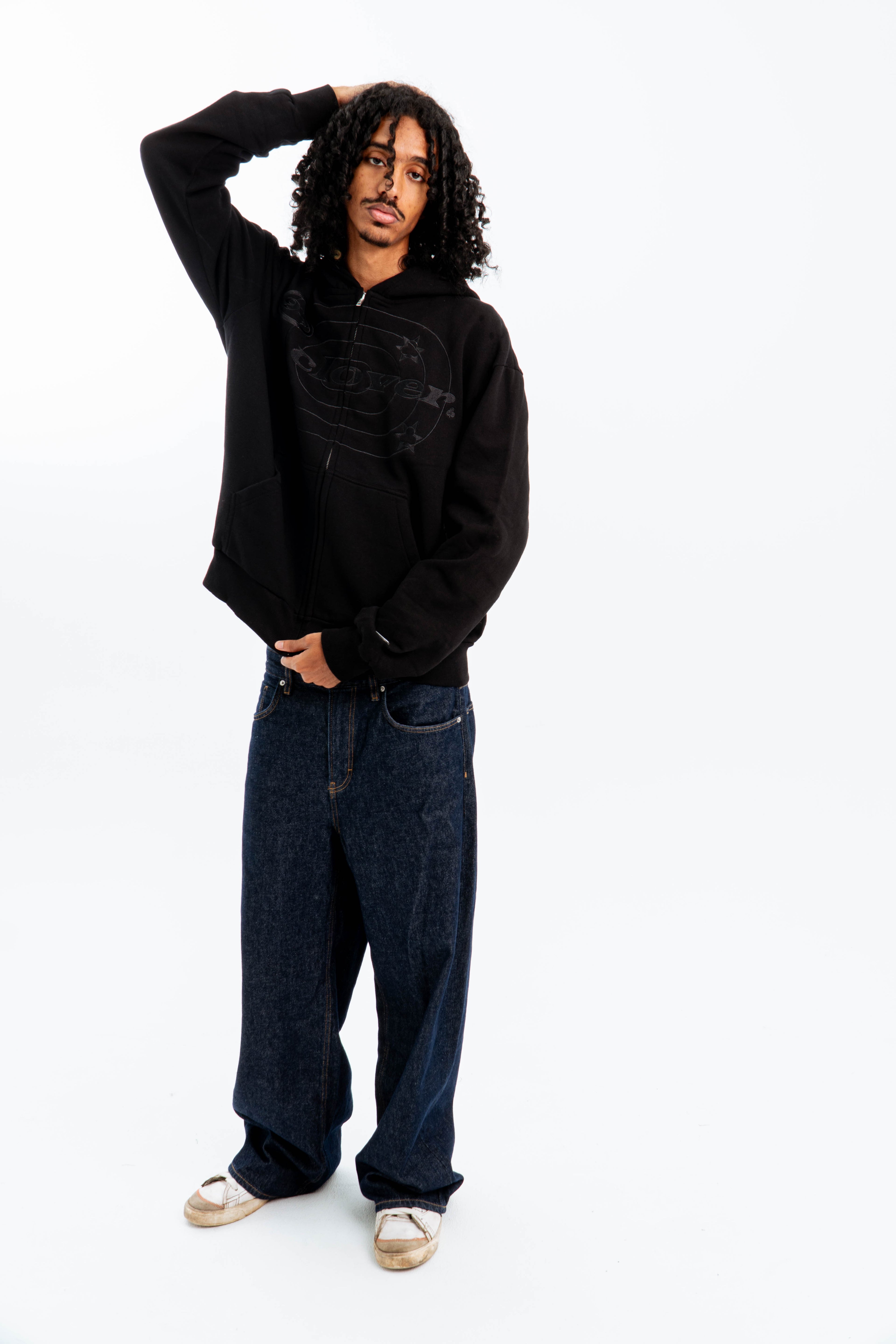99 Clover - "EASY" ZIP-UP BLACK