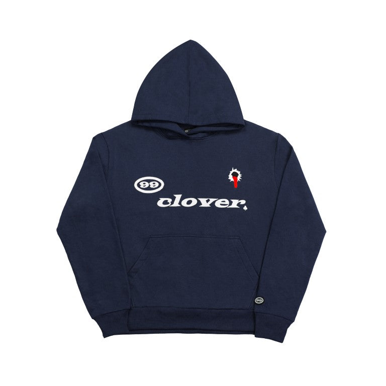 99 Clover - "FEELING LUCKY" OVERSIZED HOODIE NAVY