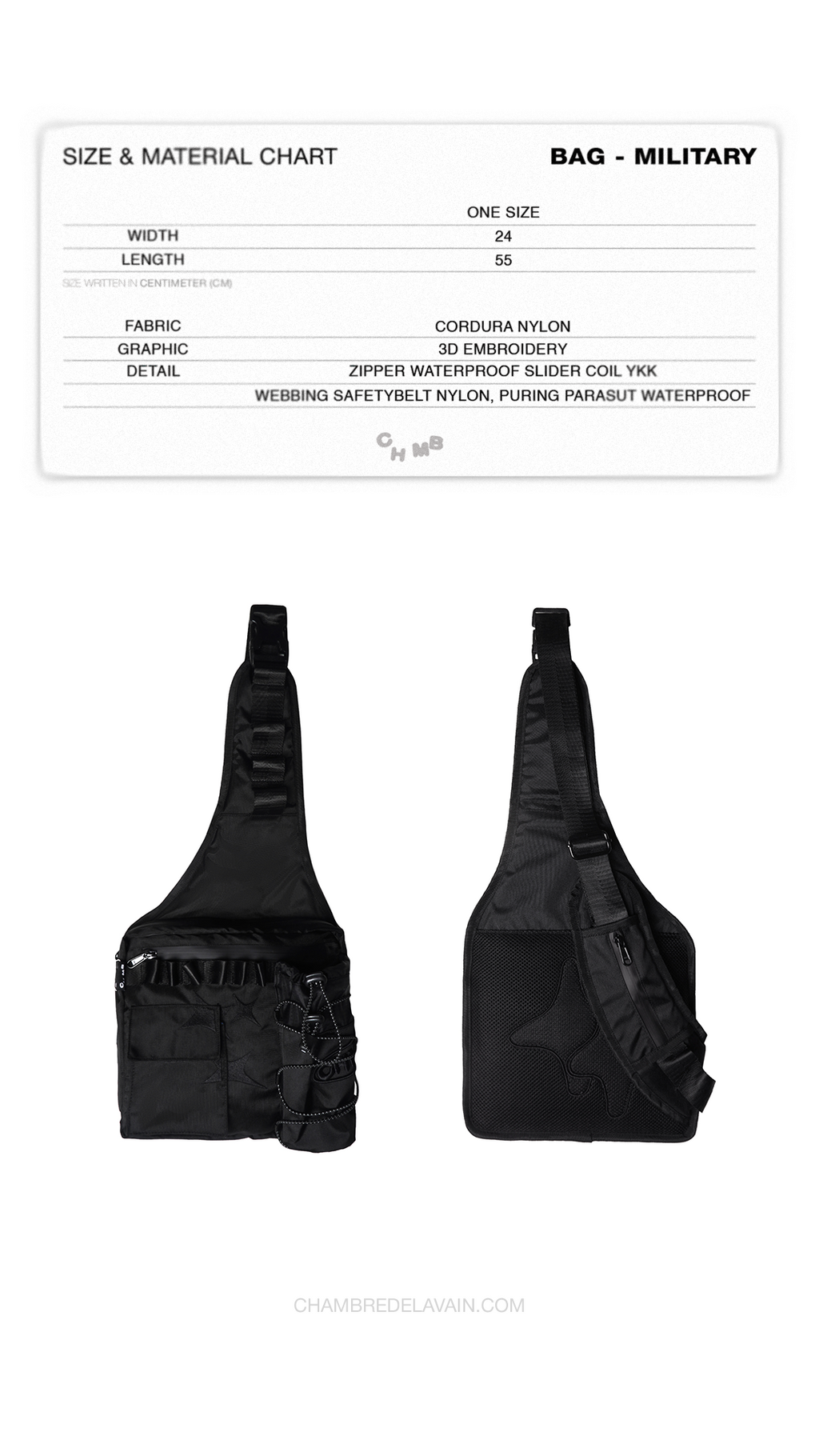 Chambre - Military Bag - Millz Black