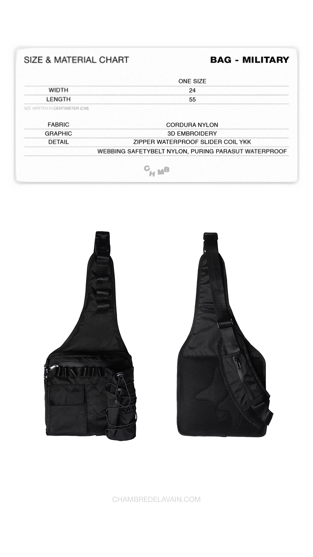 Chambre - Military Bag - Millz Black