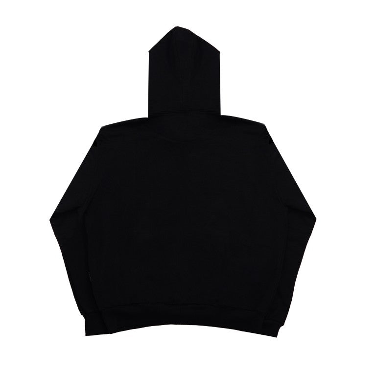 99 Clover - "CLOVER VISION" OVERSIZED HOODIE BLACK/RED