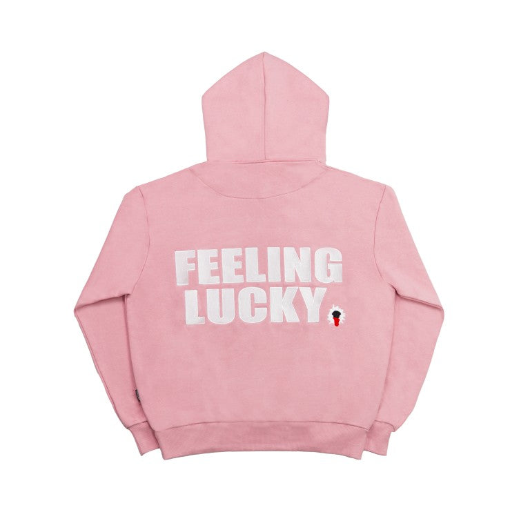 99 Clover - "FEELING LUCKY" OVERSIZED HOODIE PINK