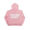 99 Clover - "FEELING LUCKY" OVERSIZED HOODIE PINK