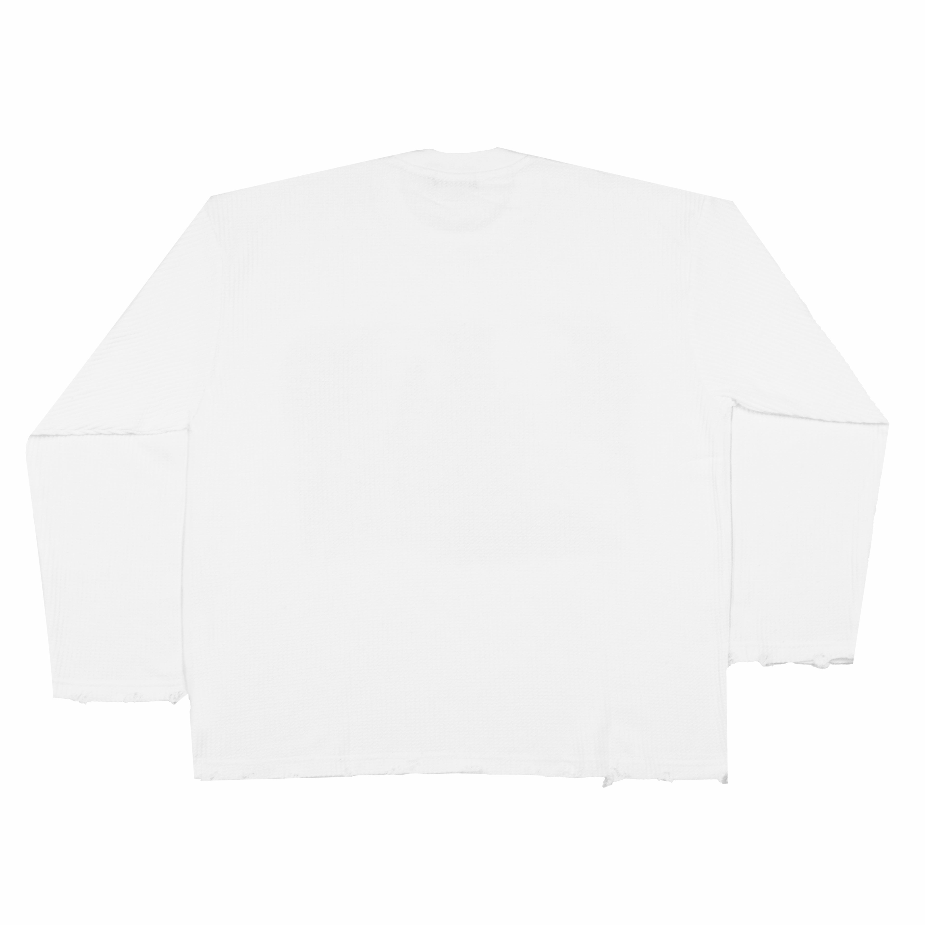 99 Clover - "XRAY" WAFFLE KNIT LONGSLEEVE WHITE