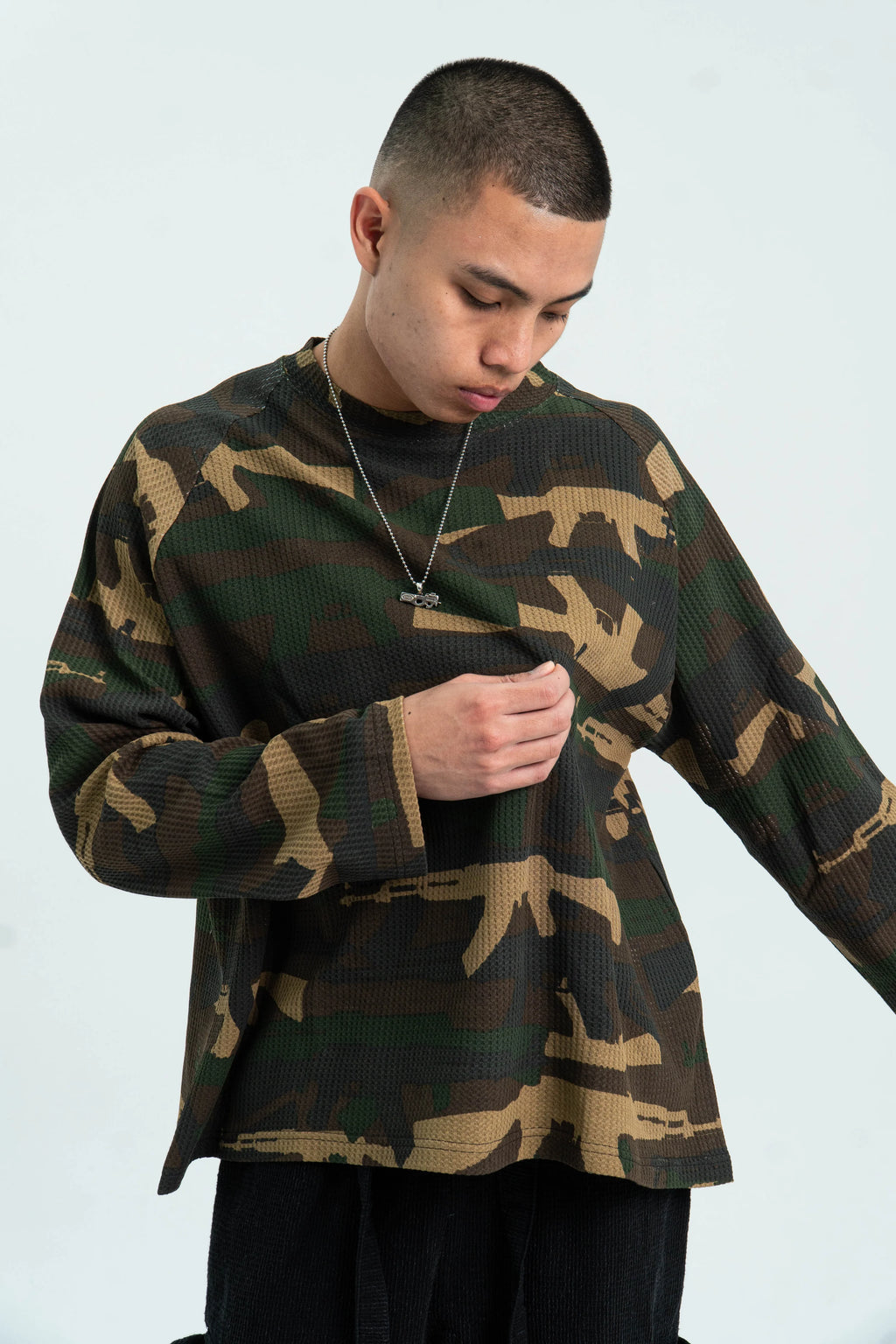 99 Clover - "CAMO V2" WAFFLE KNIT (FOREST)