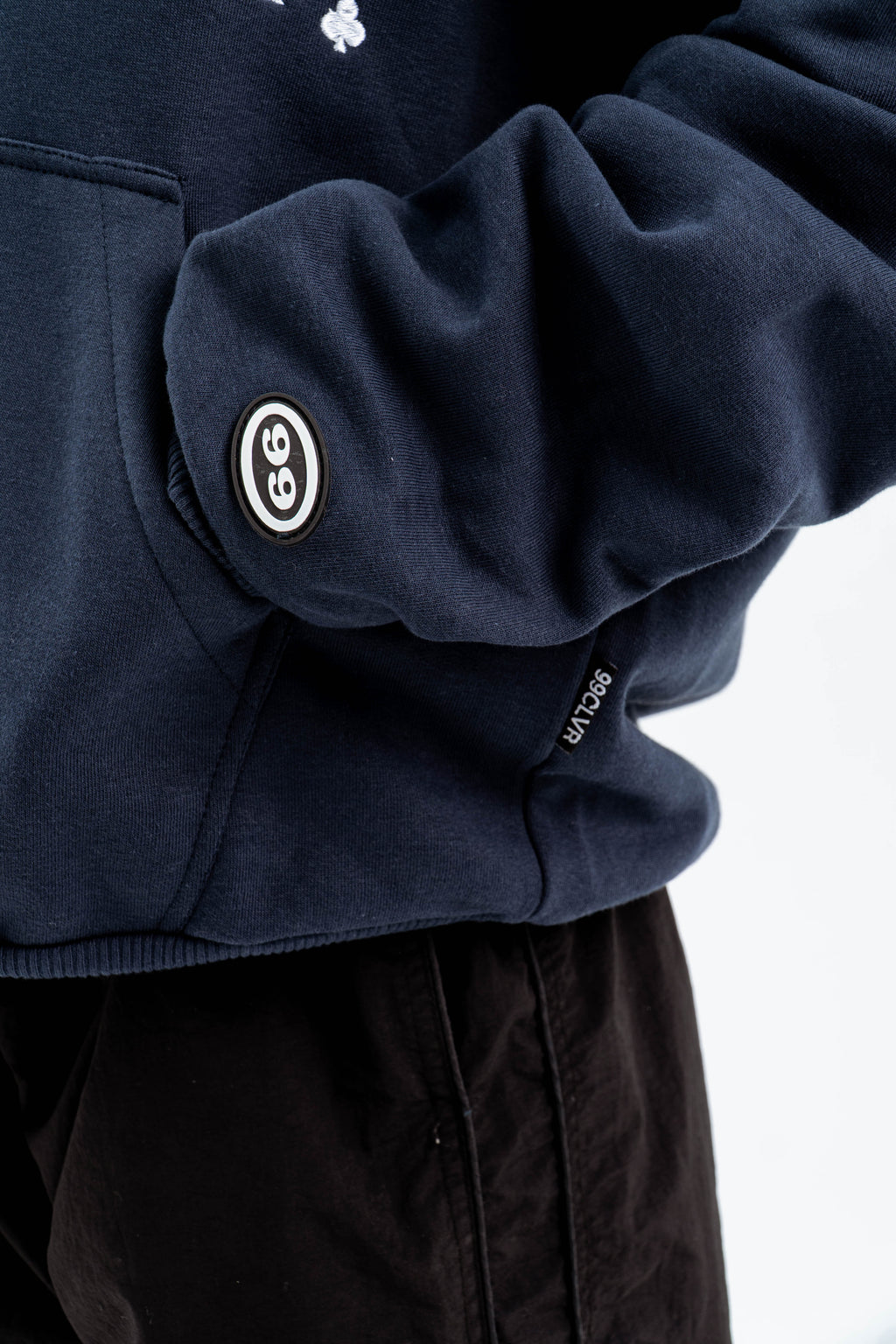 99 Clover - "FEELING LUCKY" OVERSIZED HOODIE NAVY