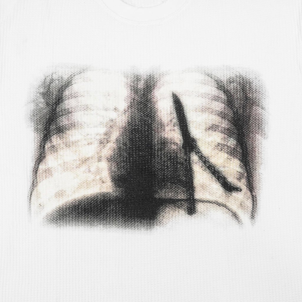 99 Clover - "XRAY" WAFFLE KNIT LONGSLEEVE WHITE