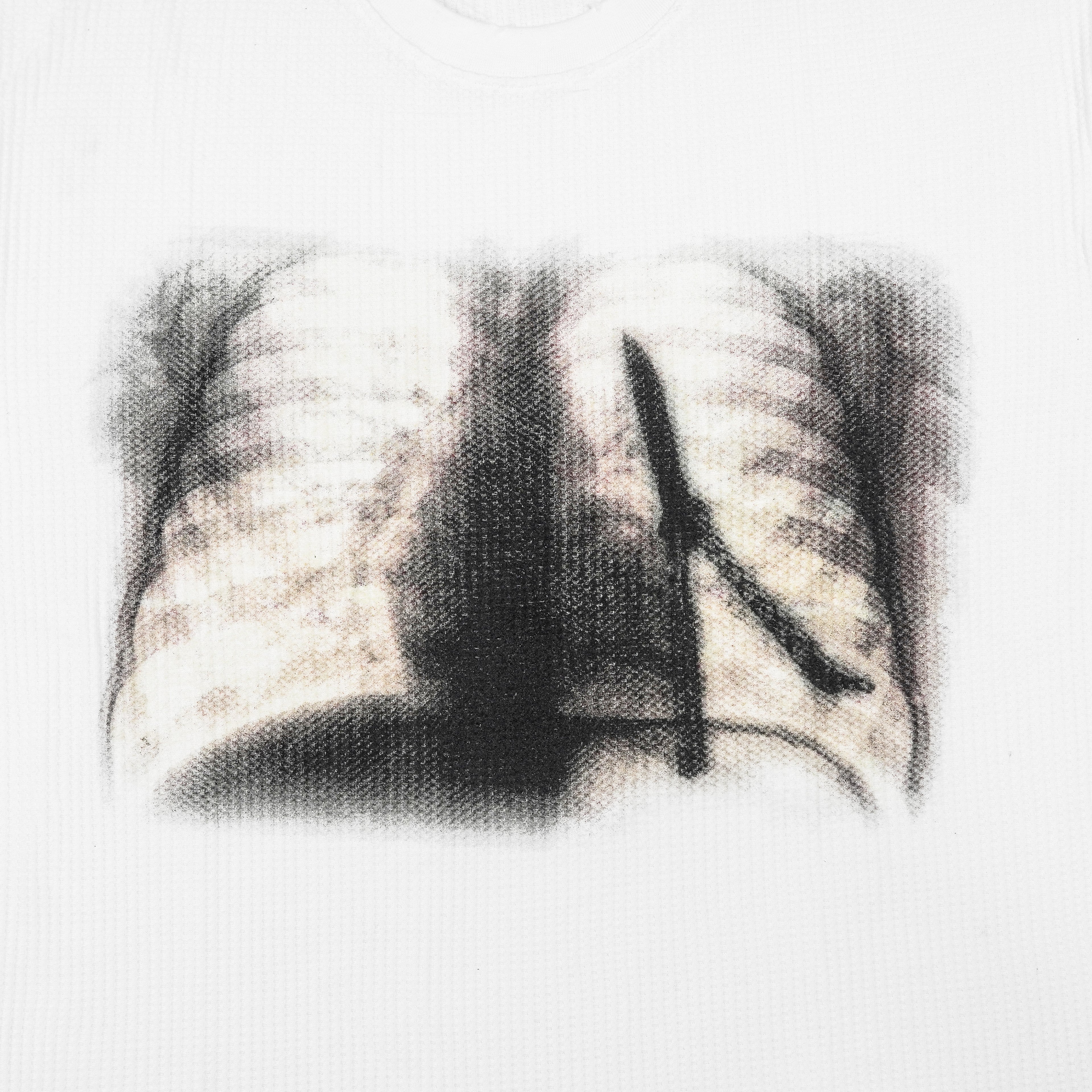 99 Clover - "XRAY" WAFFLE KNIT LONGSLEEVE WHITE