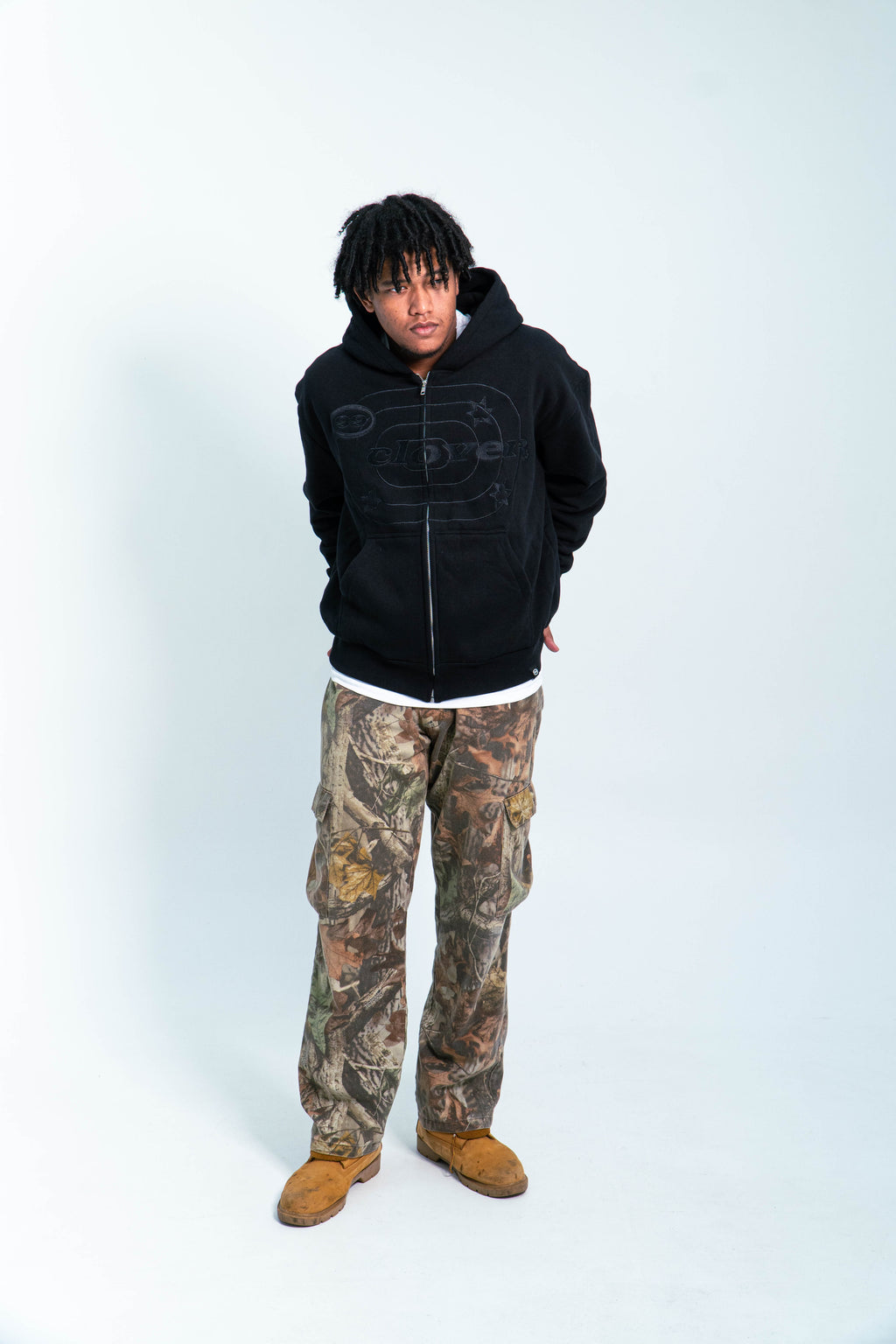 99 Clover - "EASY" ZIP-UP BLACK