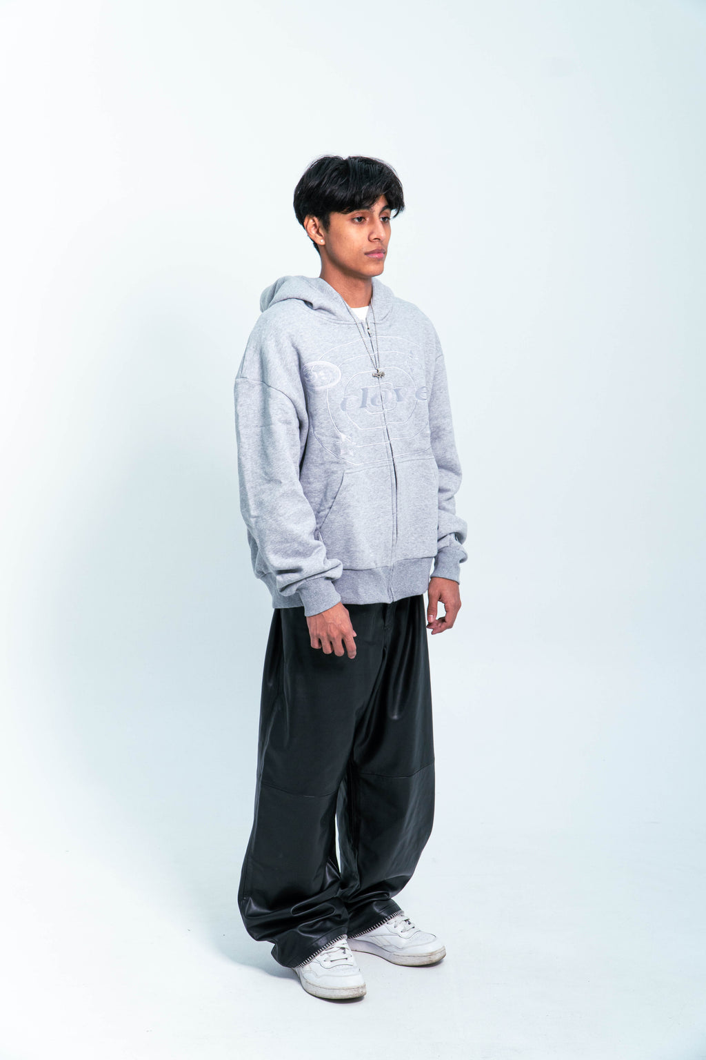 99 Clover - "EASY" ZIP-UP GREY