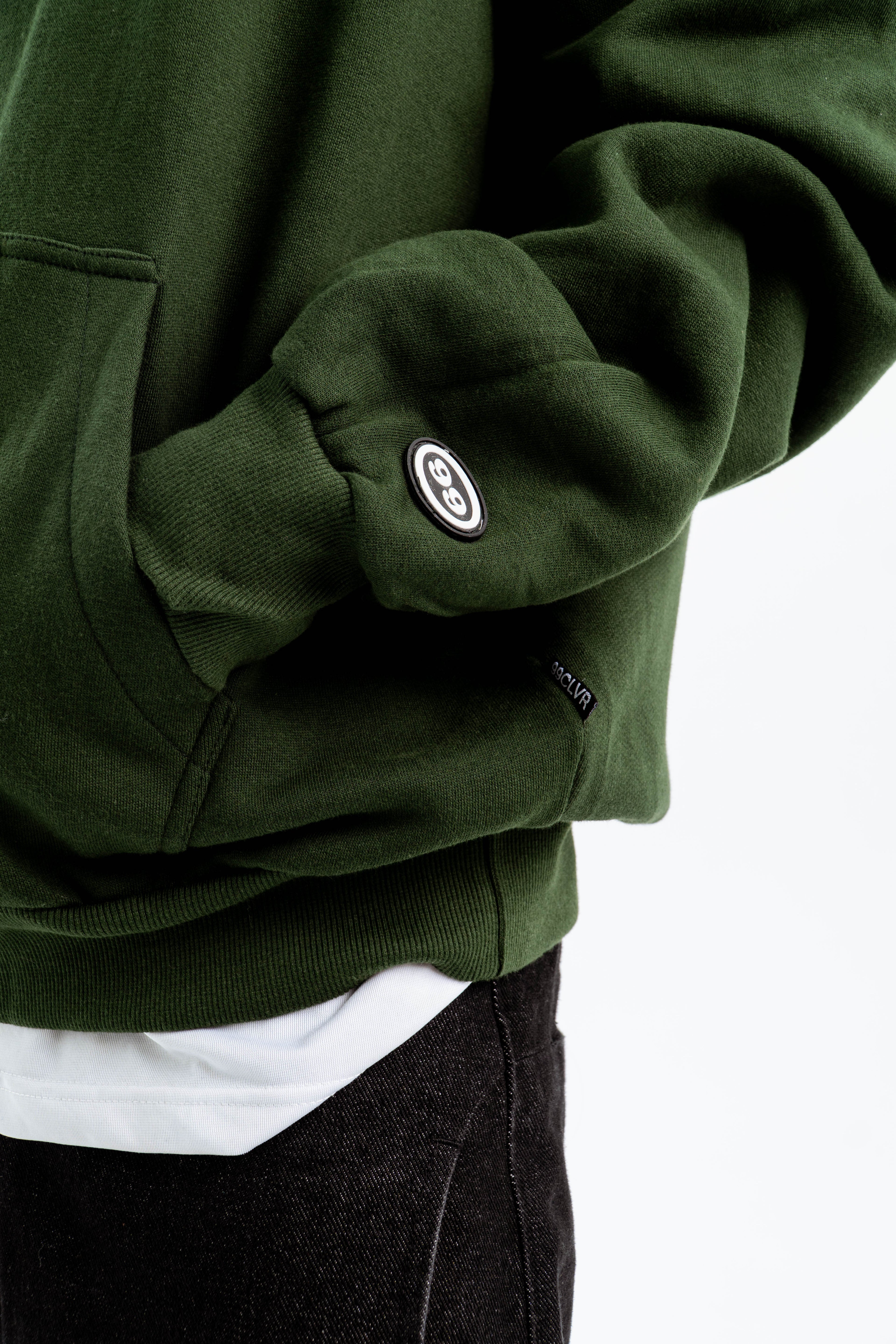 99 Clover - "FEELING LUCKY" OVERSIZED HOODIE GREEN