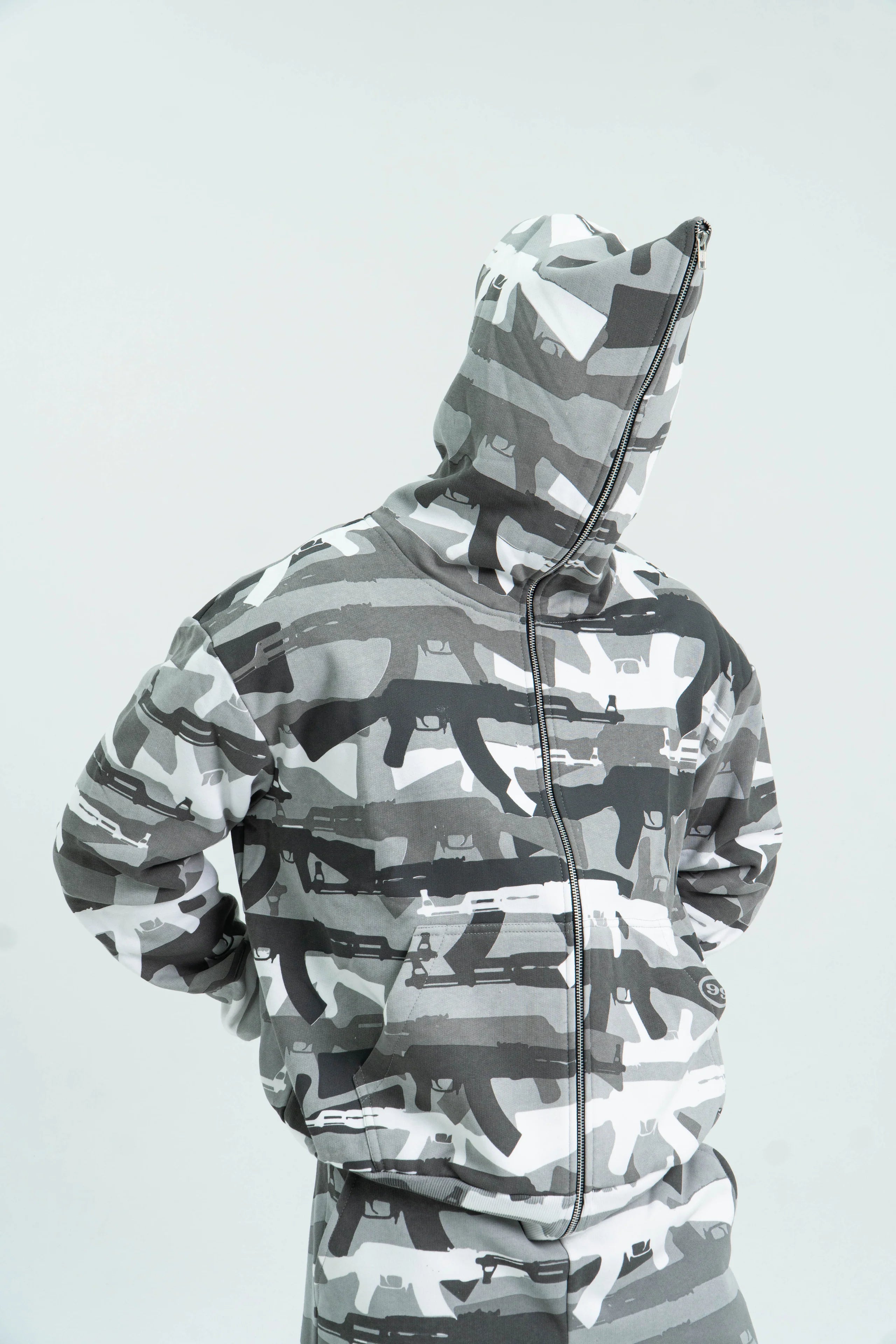 99 Clover - "CAMO V2" FULL ZIP UP ( SNOW)