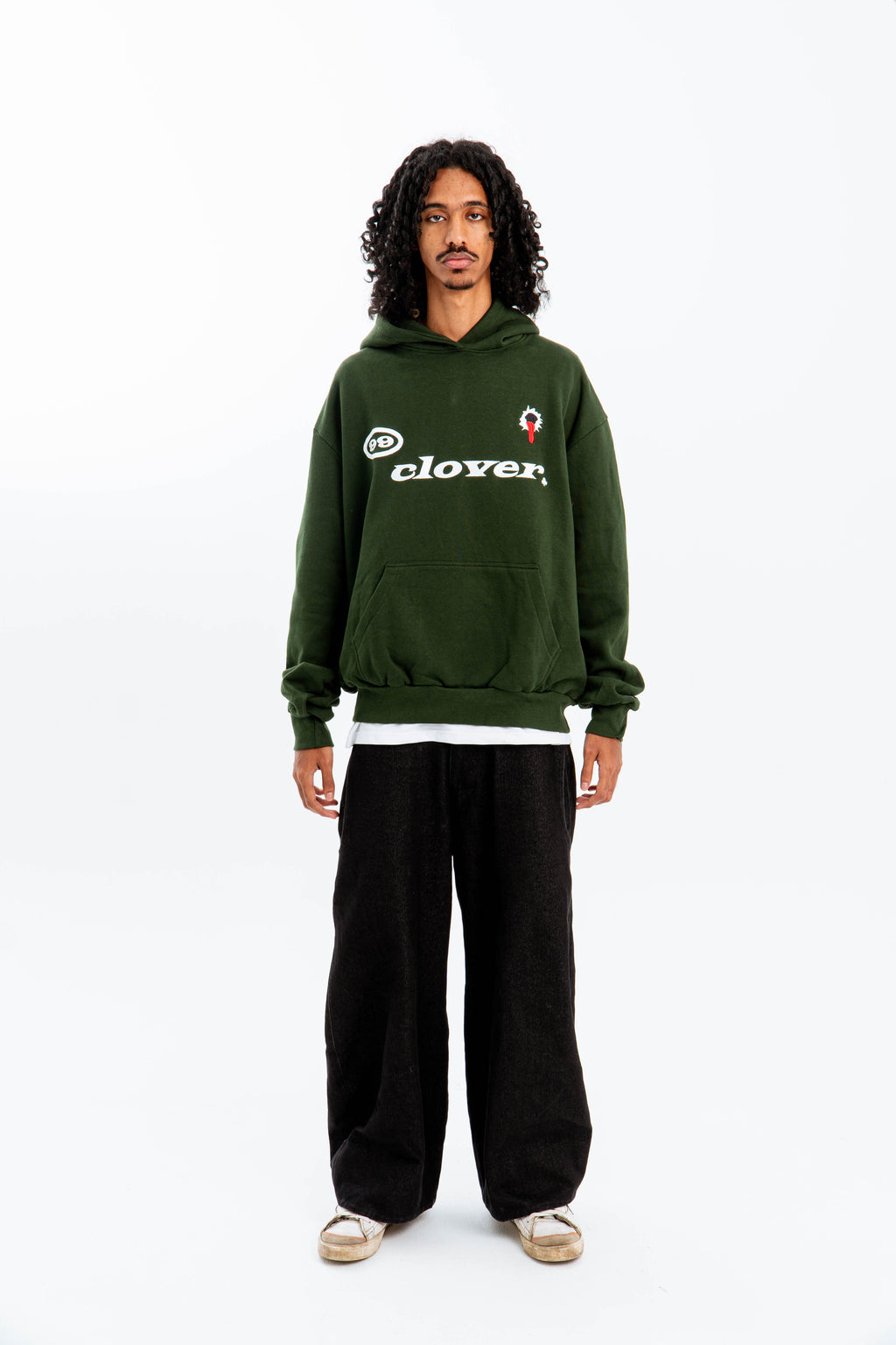 99 Clover - "FEELING LUCKY" OVERSIZED HOODIE GREEN