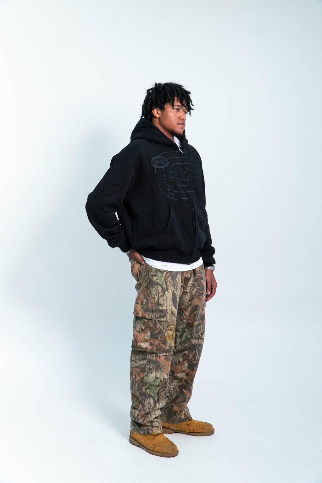 99 Clover - "EASY" ZIP-UP BLACK