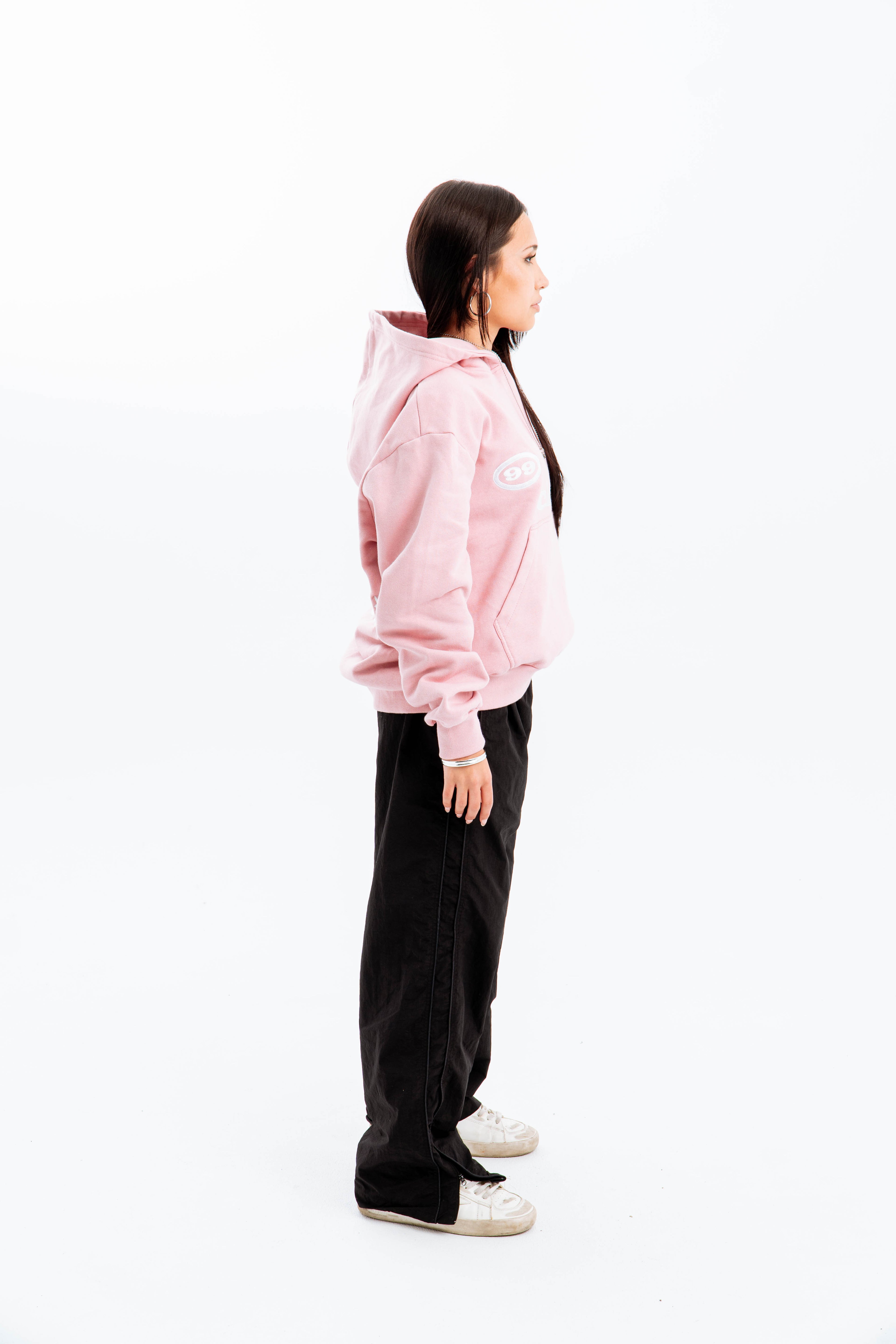 99 Clover - "FEELING LUCKY" OVERSIZED HOODIE PINK