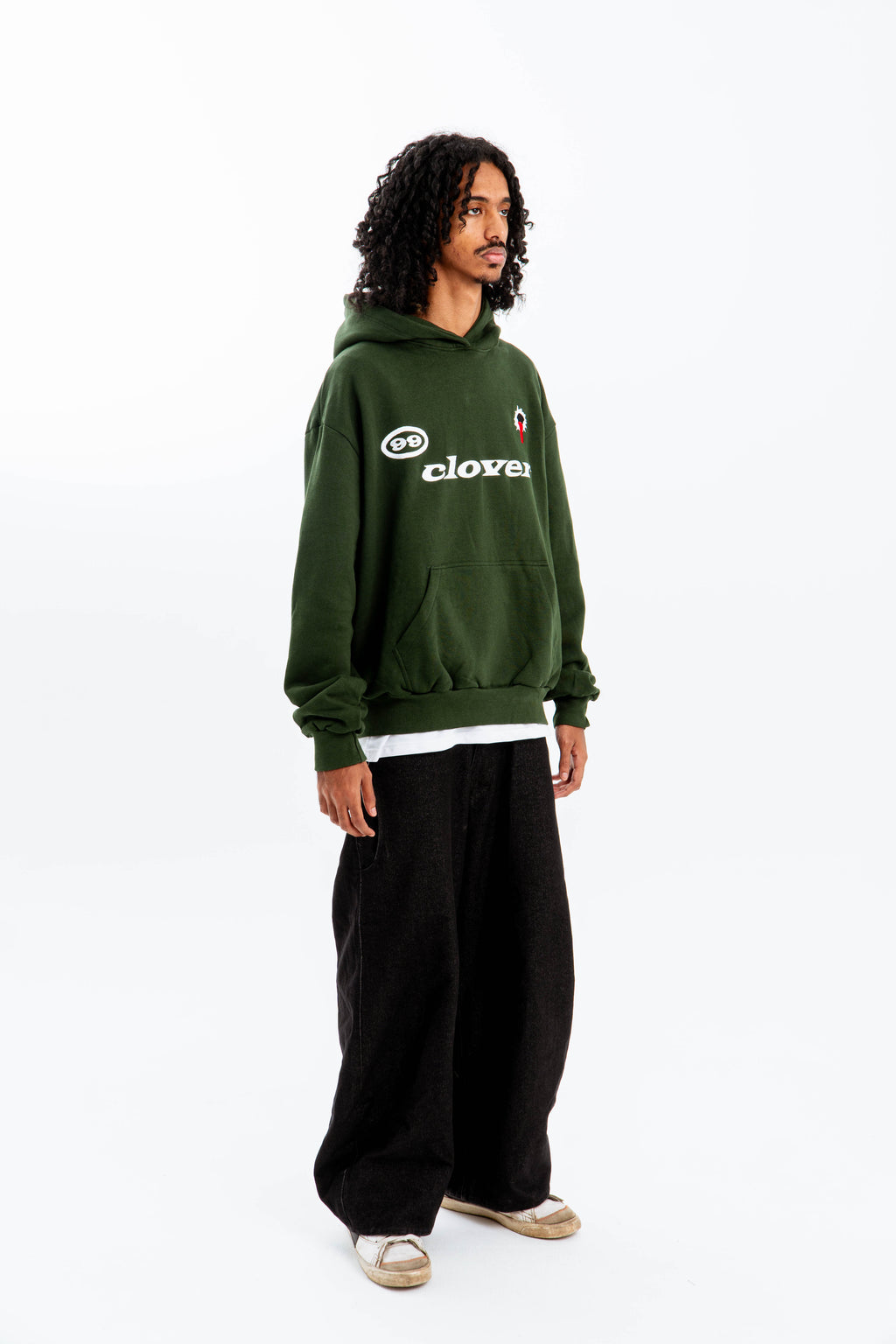 99 Clover - "FEELING LUCKY" OVERSIZED HOODIE GREEN