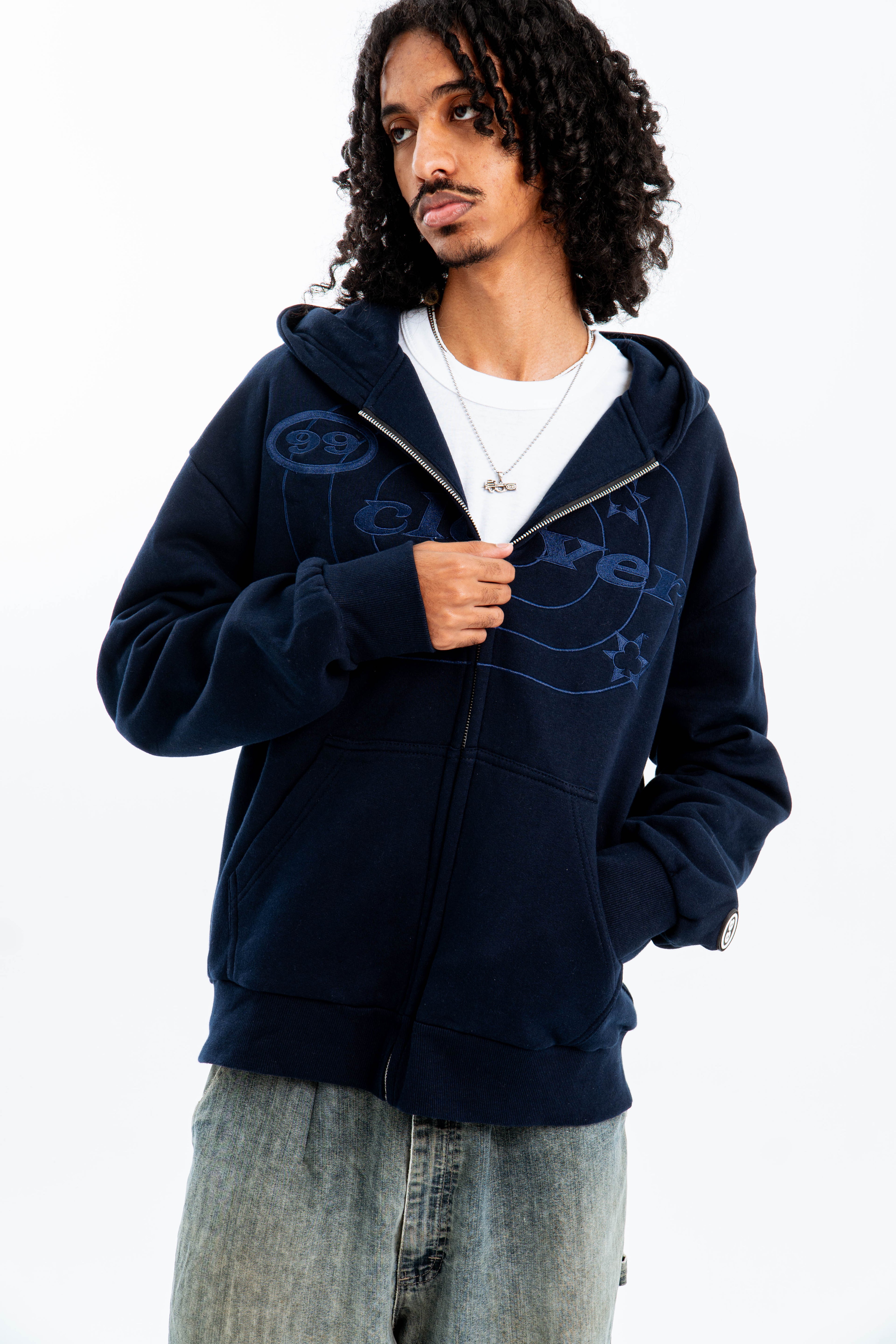 99 Clover - "EASY" ZIP-UP NAVY
