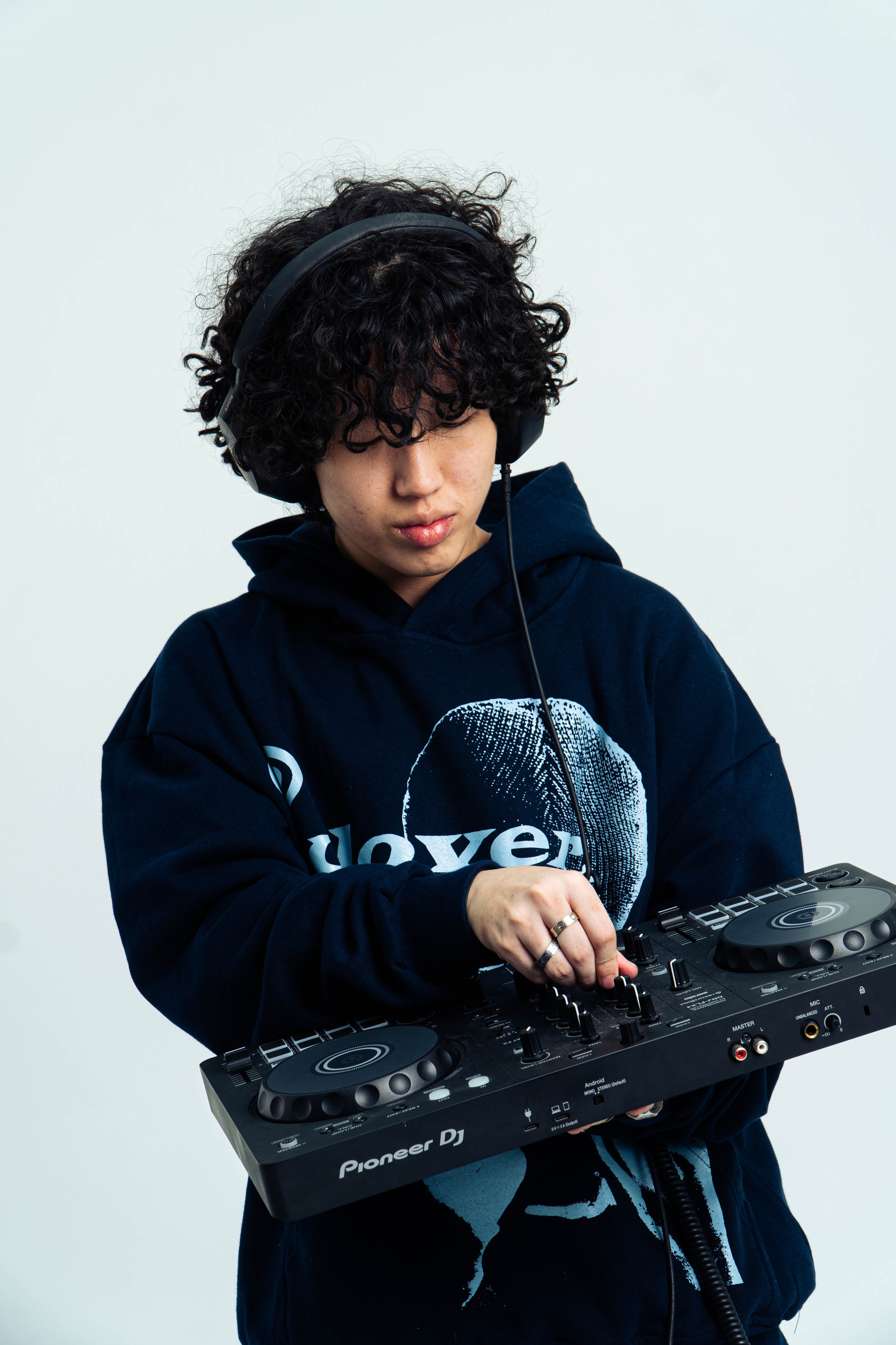 99 Clover - "CLOVER VISION" OVERSIZED HOODIE NAVY
