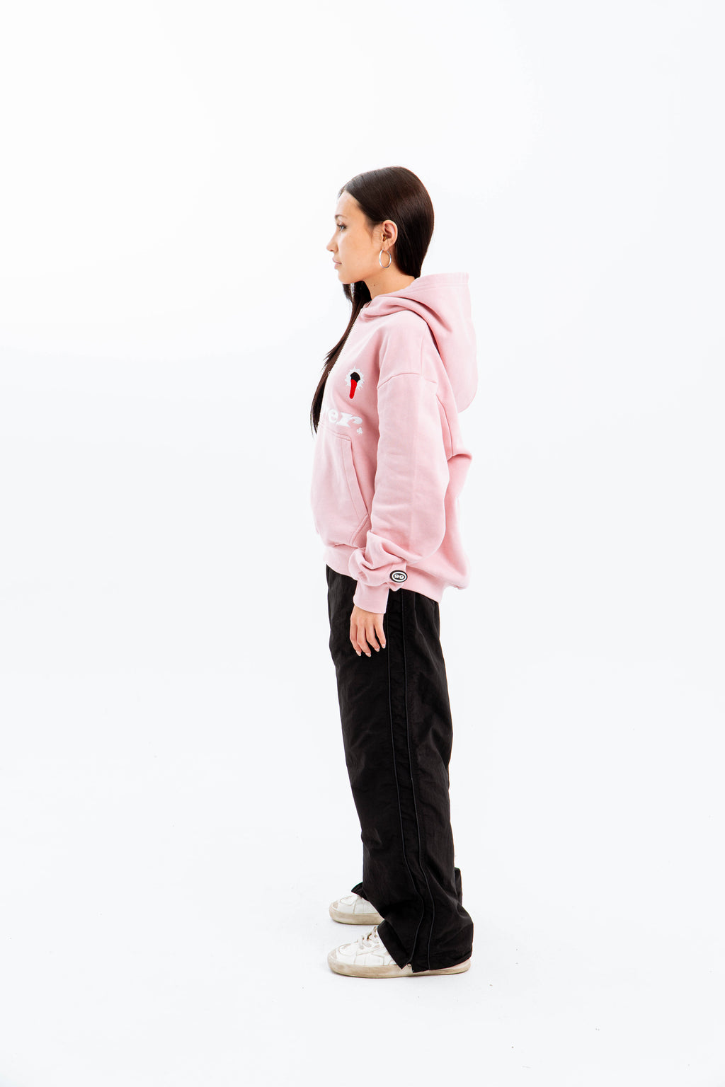 99 Clover - "FEELING LUCKY" OVERSIZED HOODIE PINK