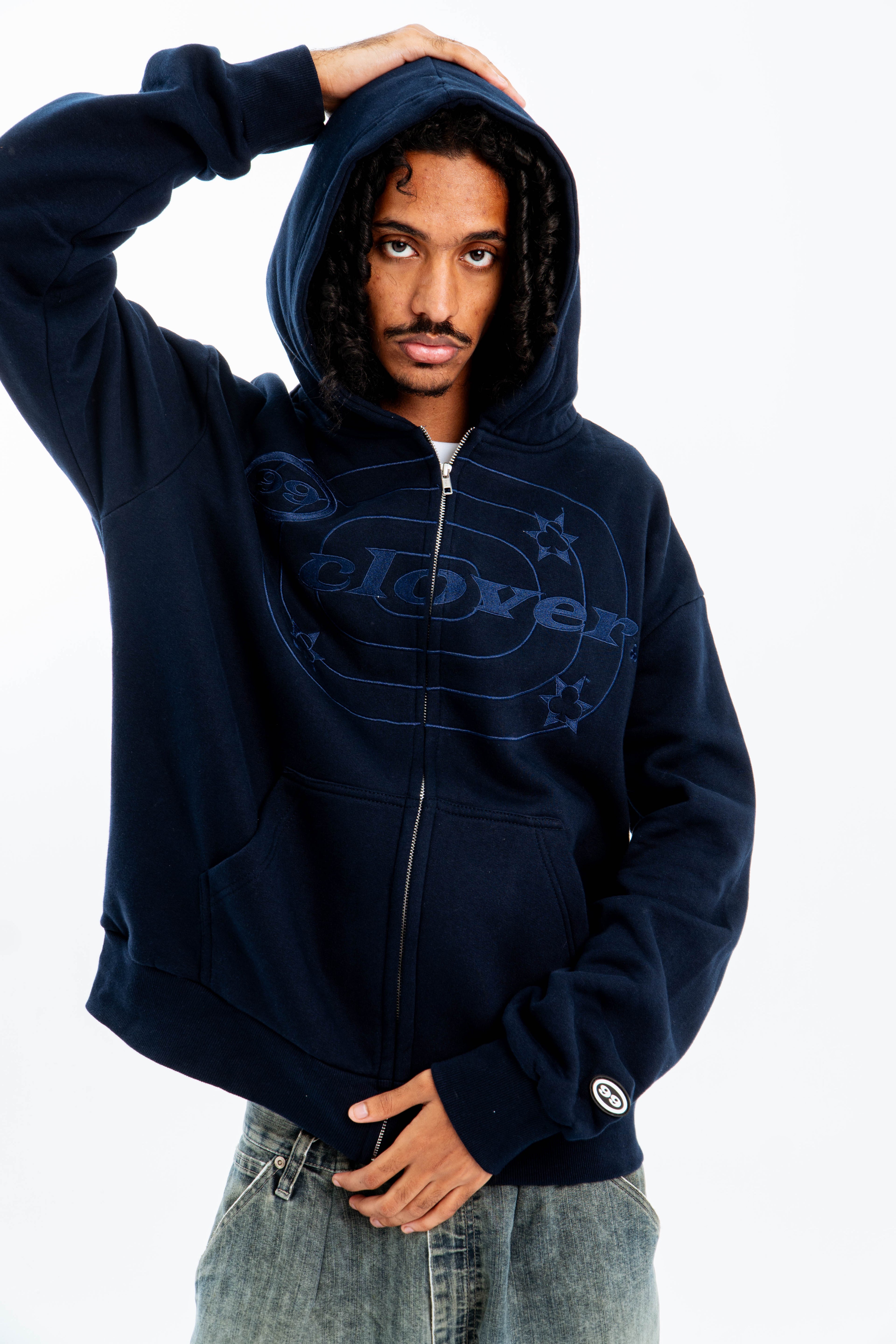99 Clover - "EASY" ZIP-UP NAVY