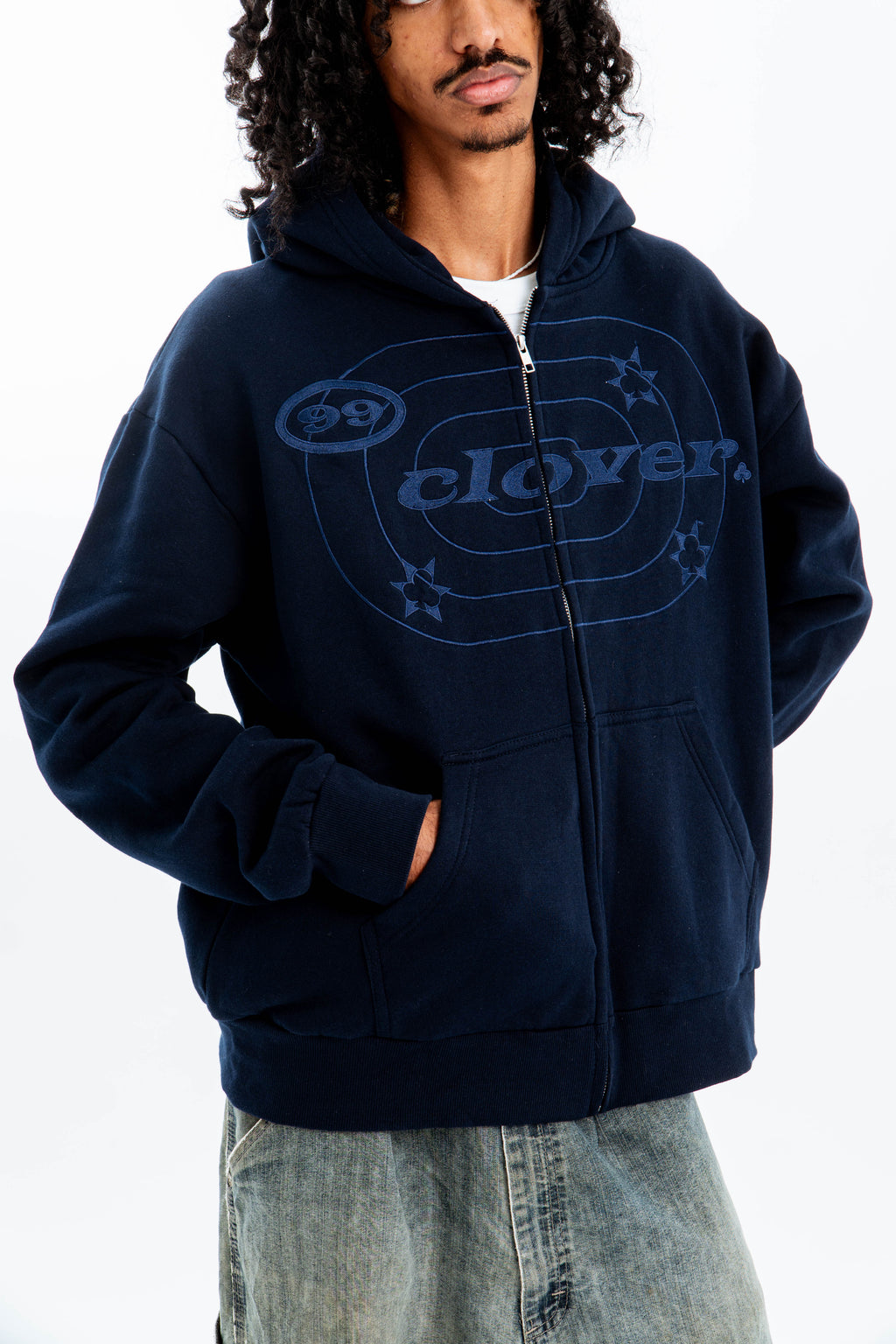 99 Clover - "EASY" ZIP-UP NAVY