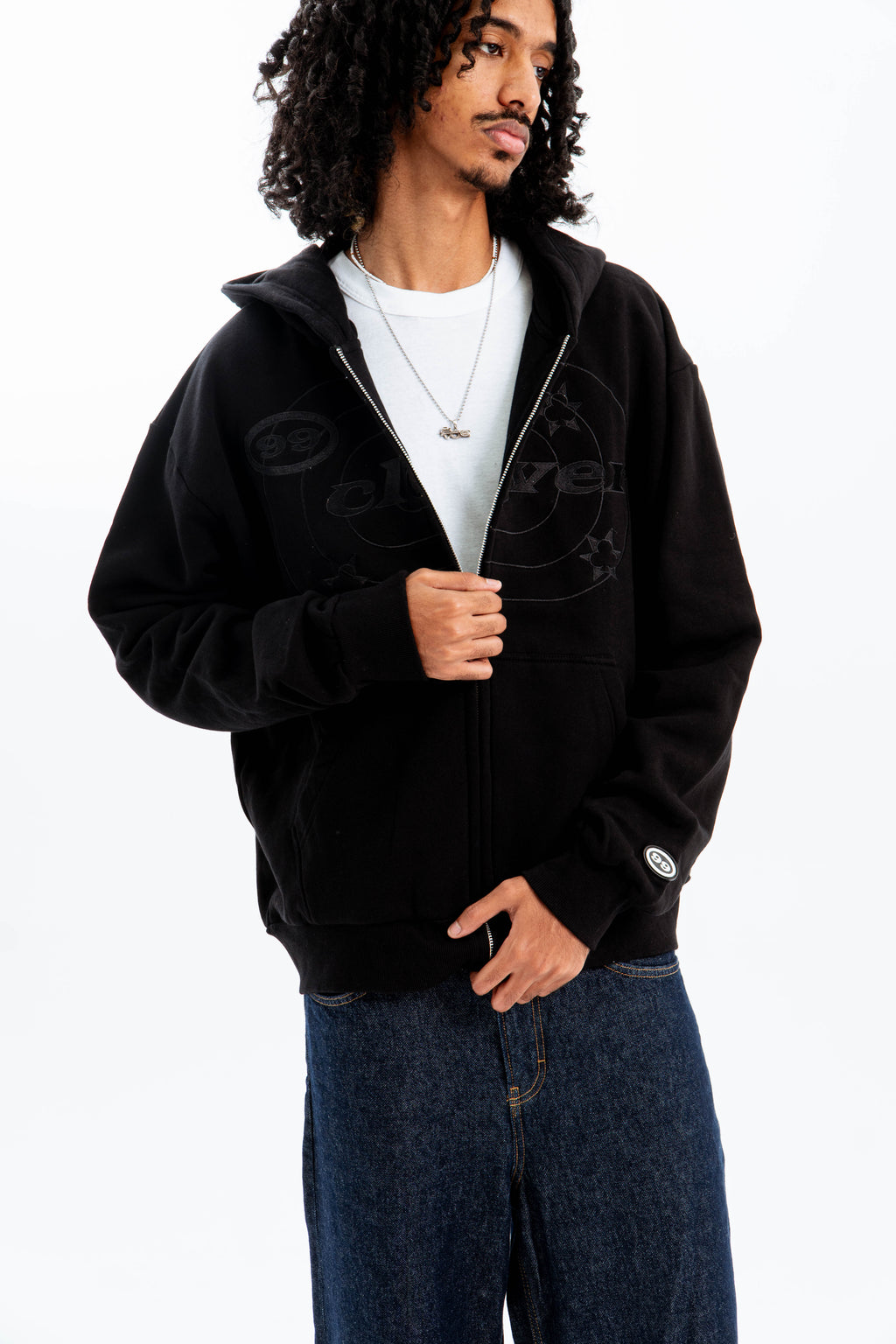 99 Clover - "EASY" ZIP-UP BLACK
