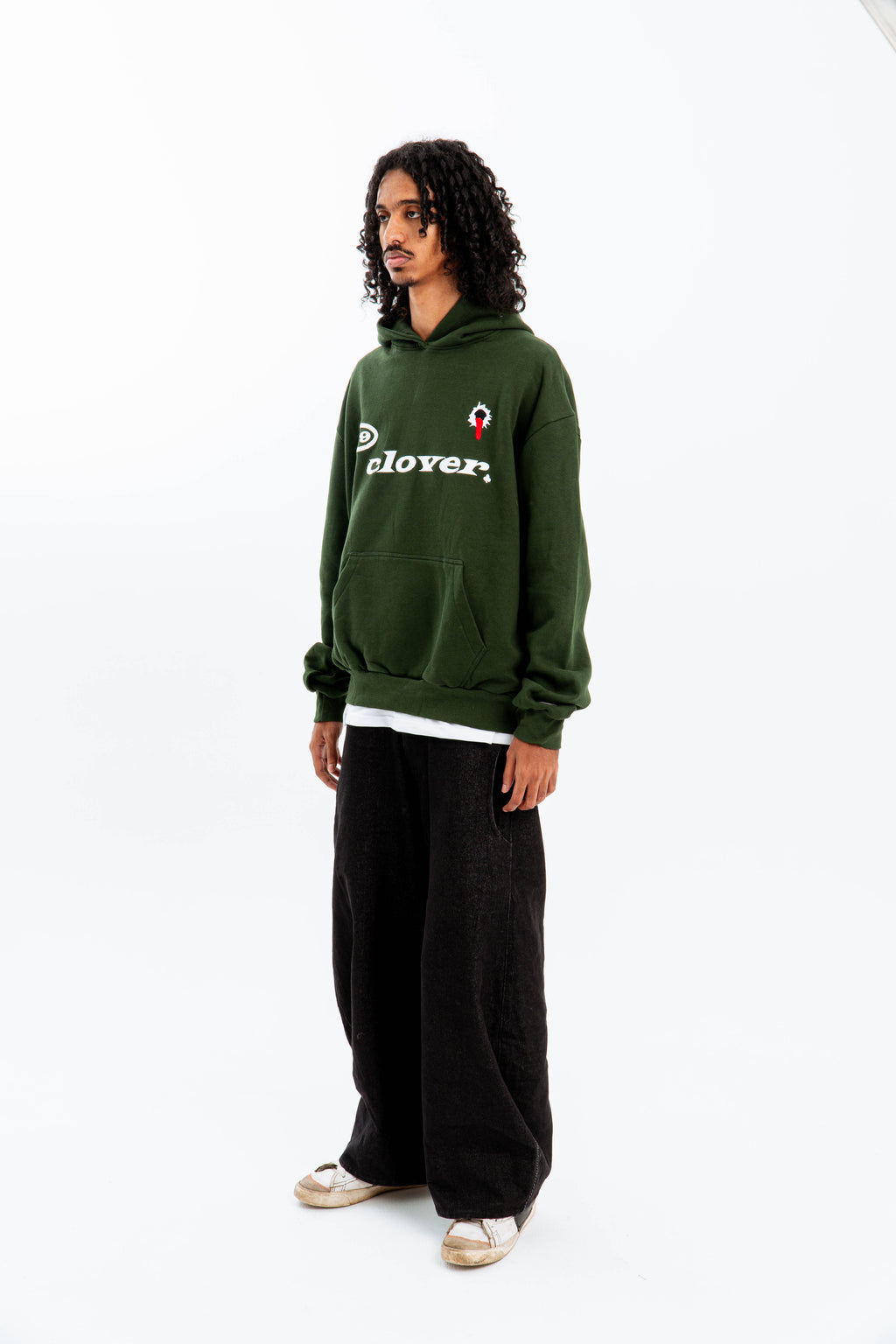 99 Clover - "FEELING LUCKY" OVERSIZED HOODIE GREEN