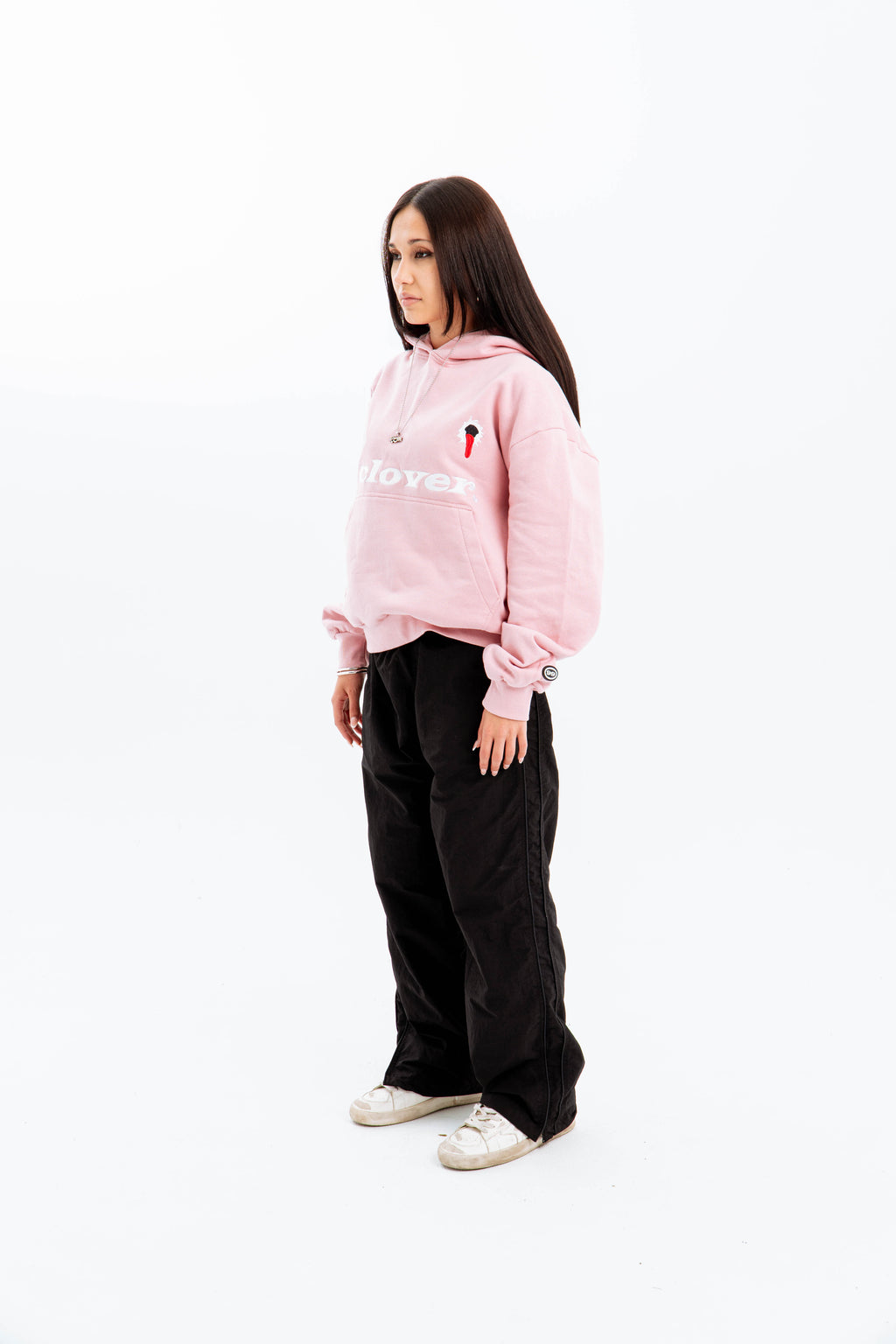 99 Clover - "FEELING LUCKY" OVERSIZED HOODIE PINK