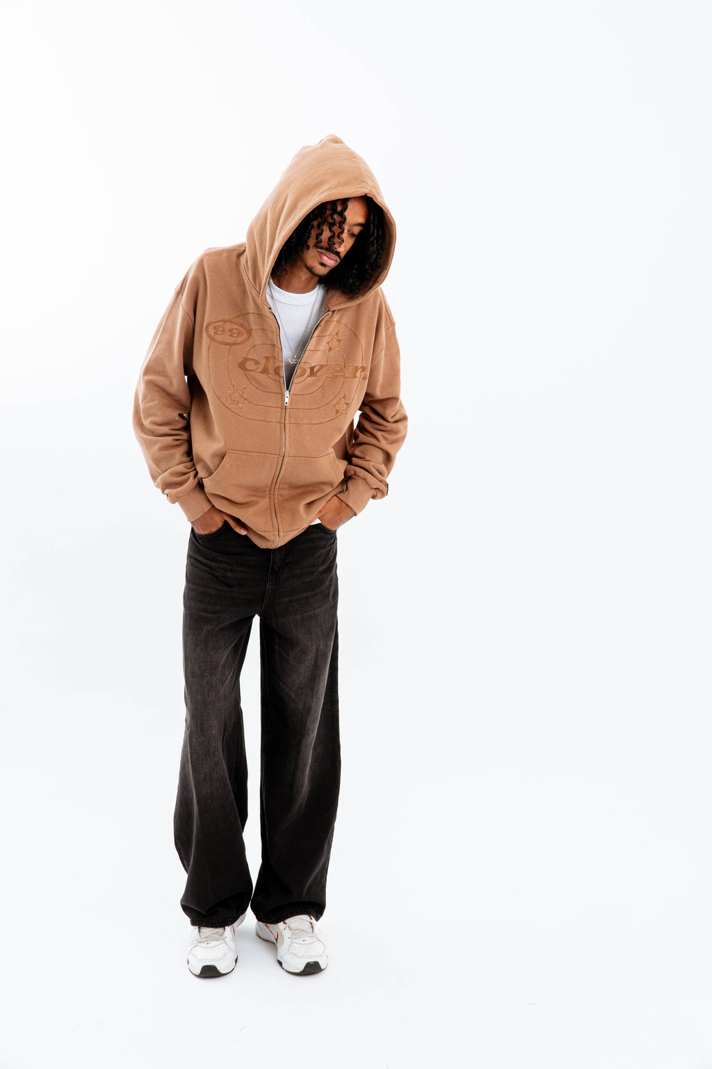 99 Clover - "EASY" ZIP-UP BROWN