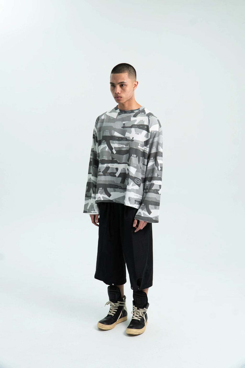 99 Clover - "CAMO V2" WAFFLE KNIT ( SNOW)