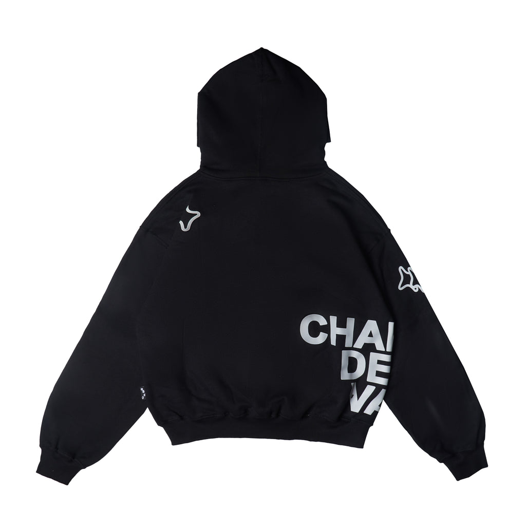 Chambre - Boxy Hoodie Flank Black