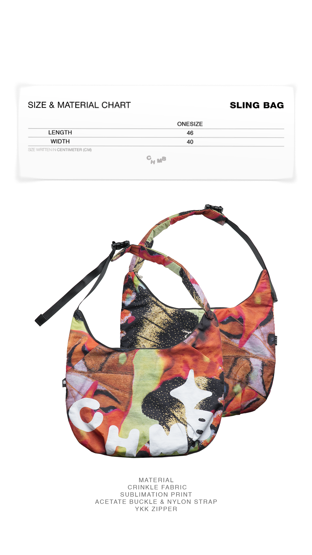 Chambre - Sling Bag Butterfly Print
