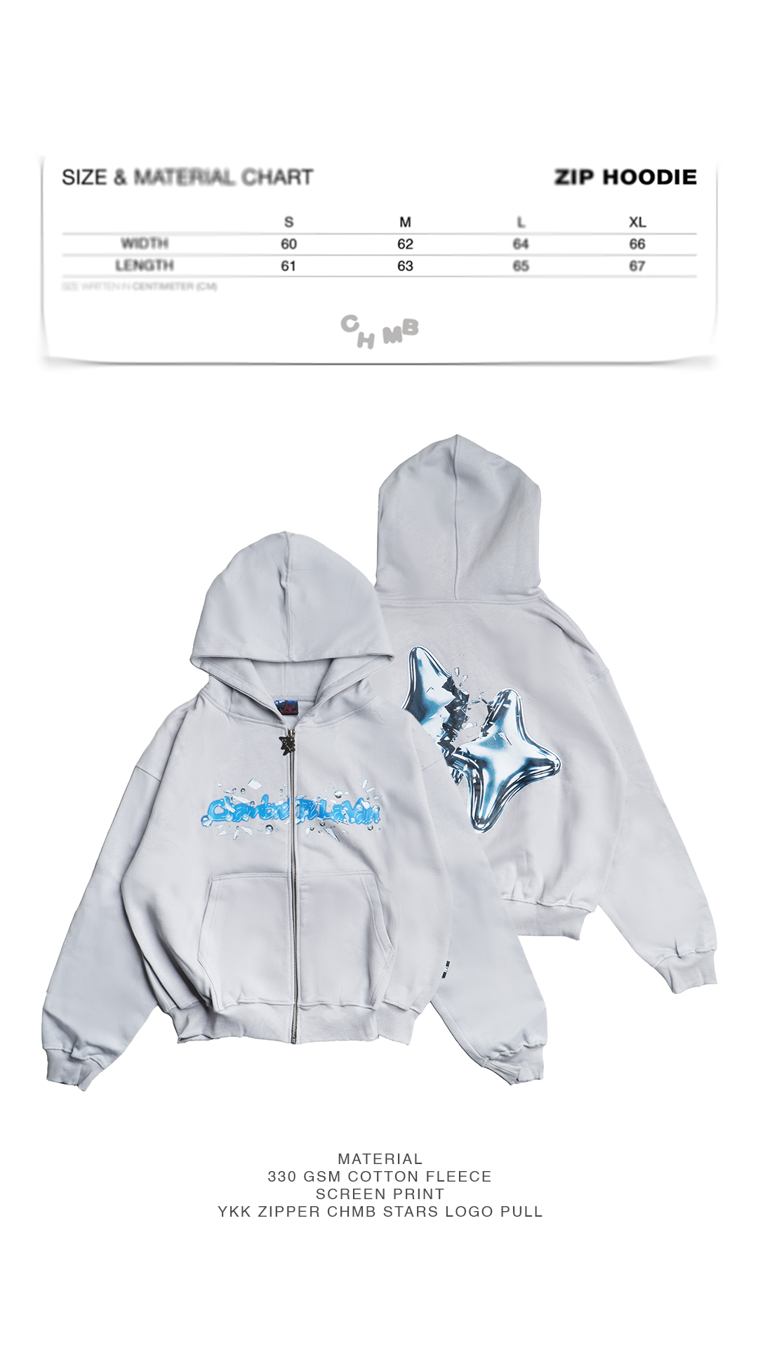 Chambre - Boxy Hoodie Sterling Misty