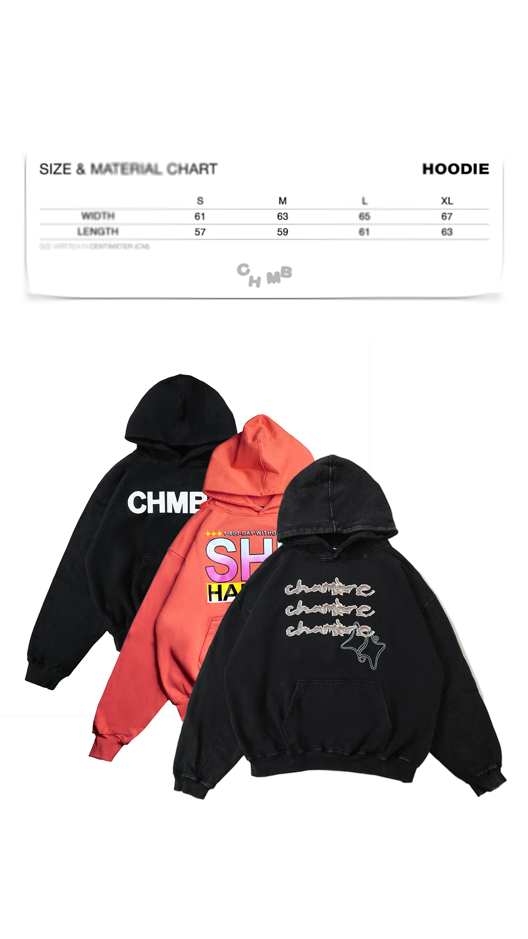 Chambre - Boxy Hoodie Shit Happens Peach