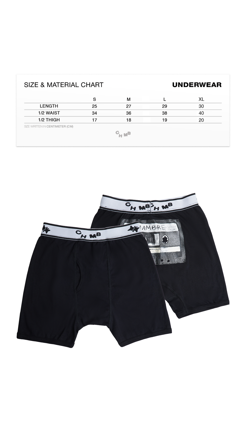 Chambre - Underwear Mix Tape Black