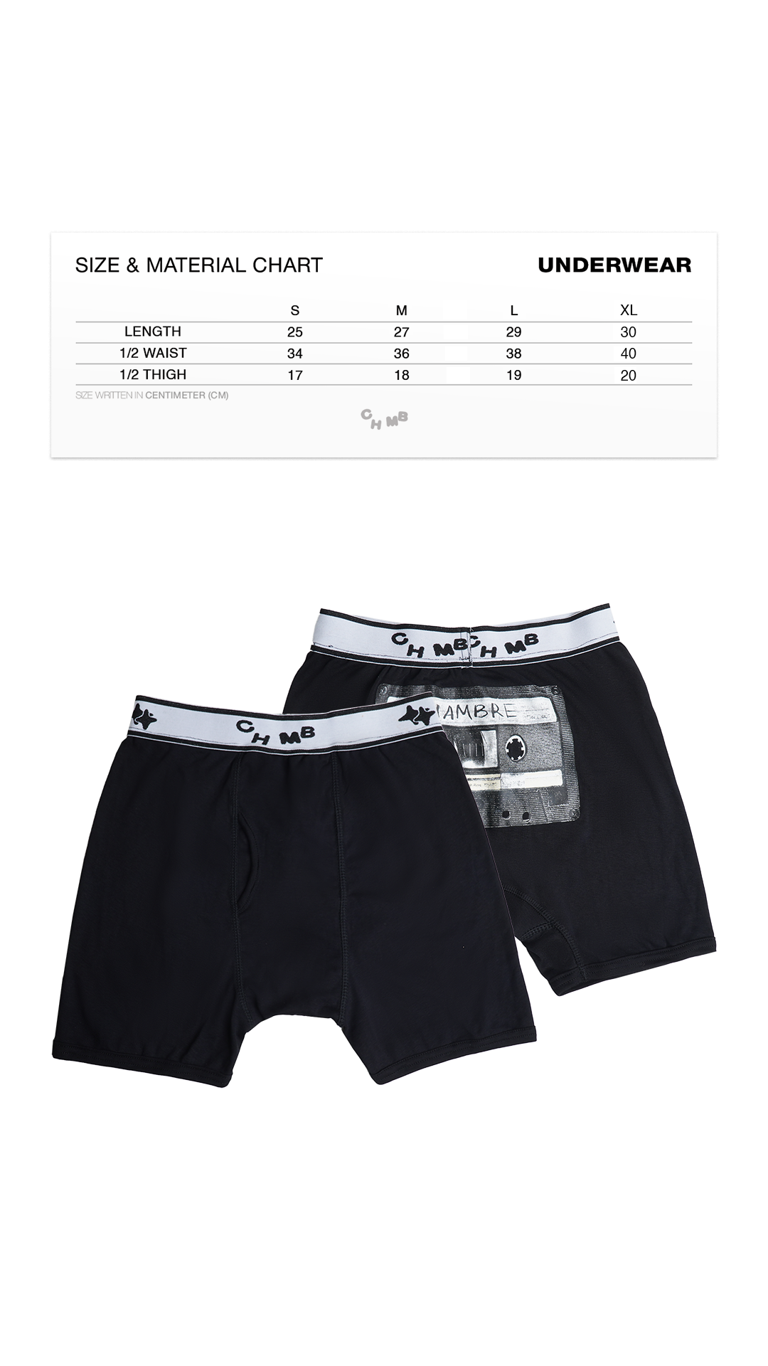 Chambre - Underwear Mix Tape Black
