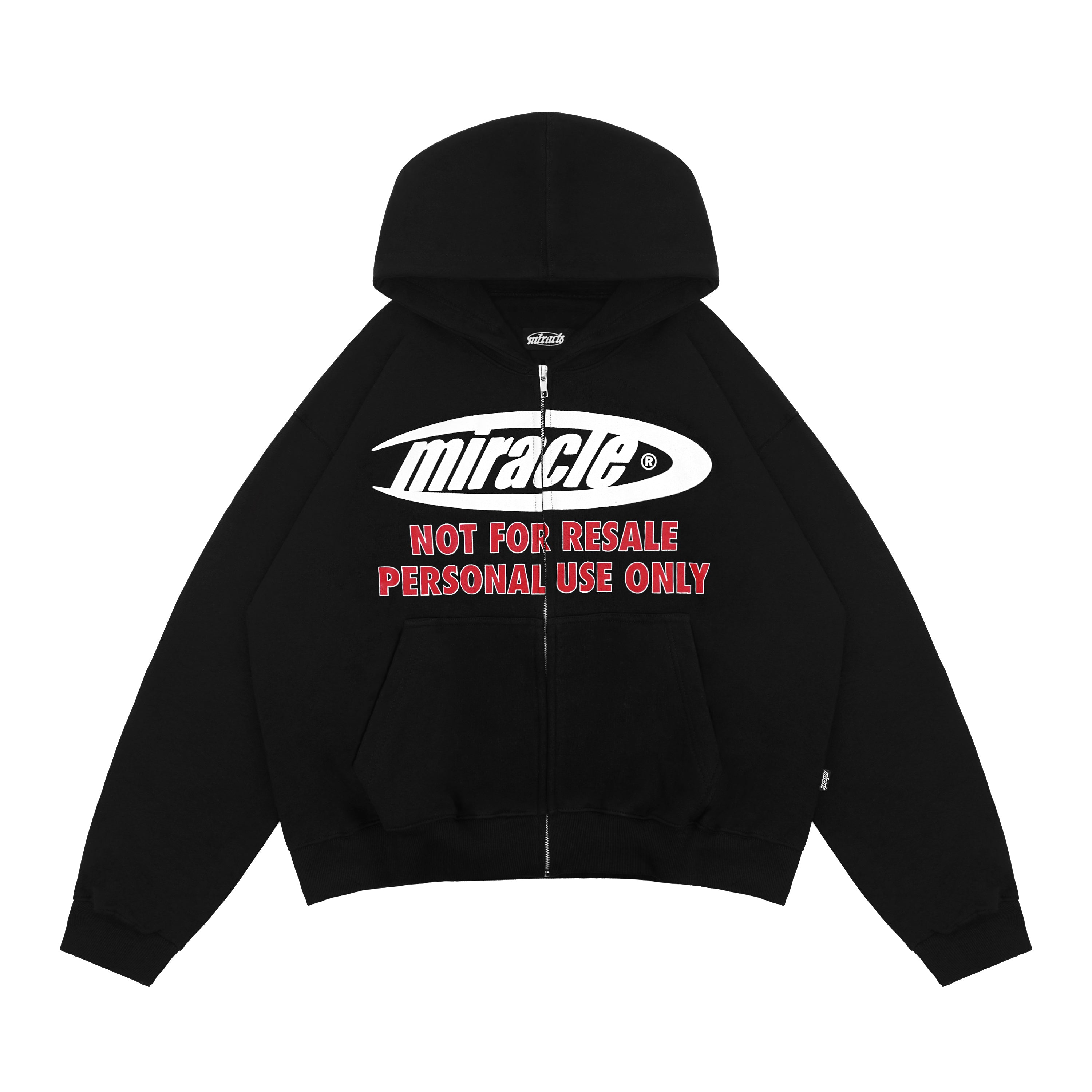 Miracle Mates - Stellins Black Boxy Zip Hoodie