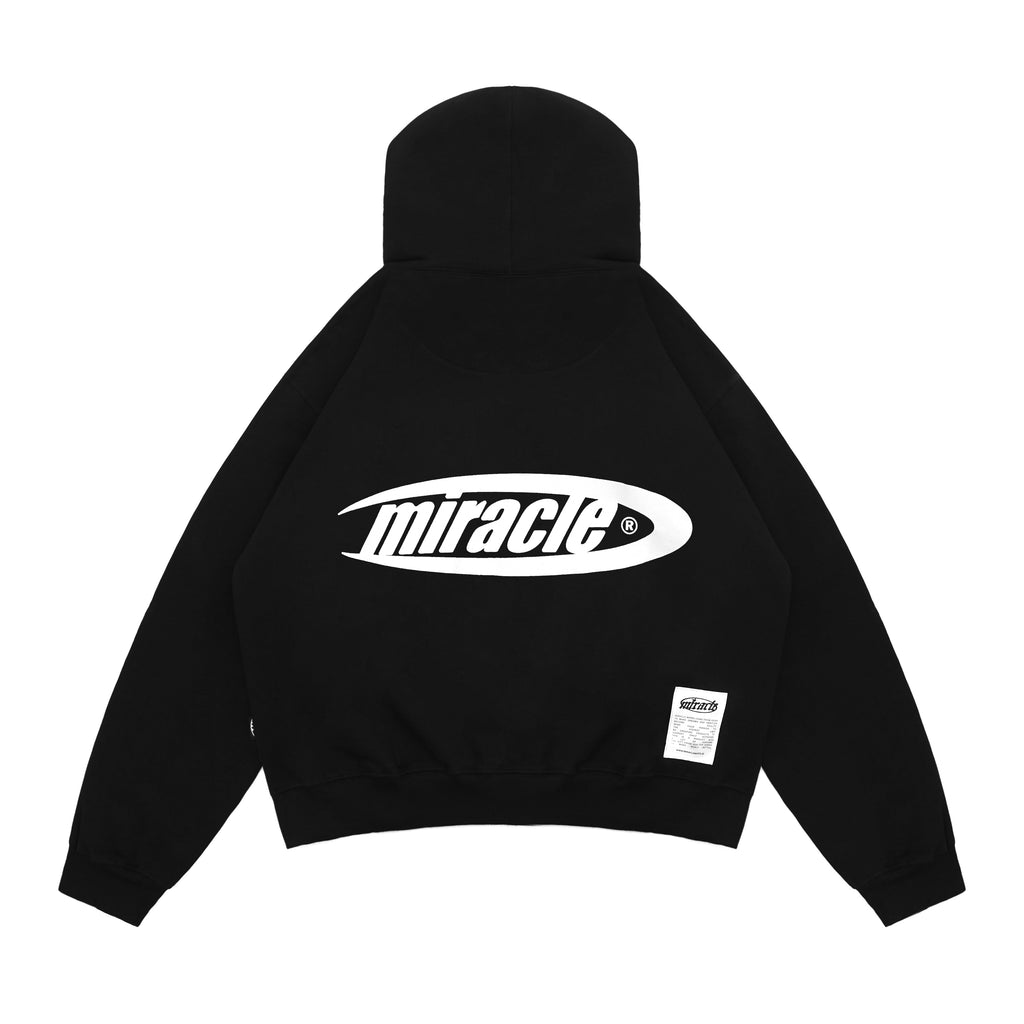 Miracle Mates - Stellins Black Boxy Zip Hoodie