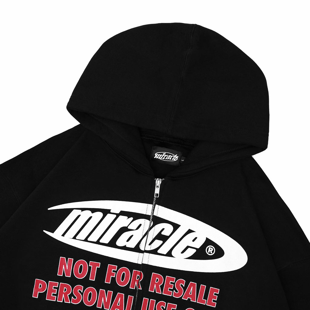 Miracle Mates - Stellins Black Boxy Zip Hoodie