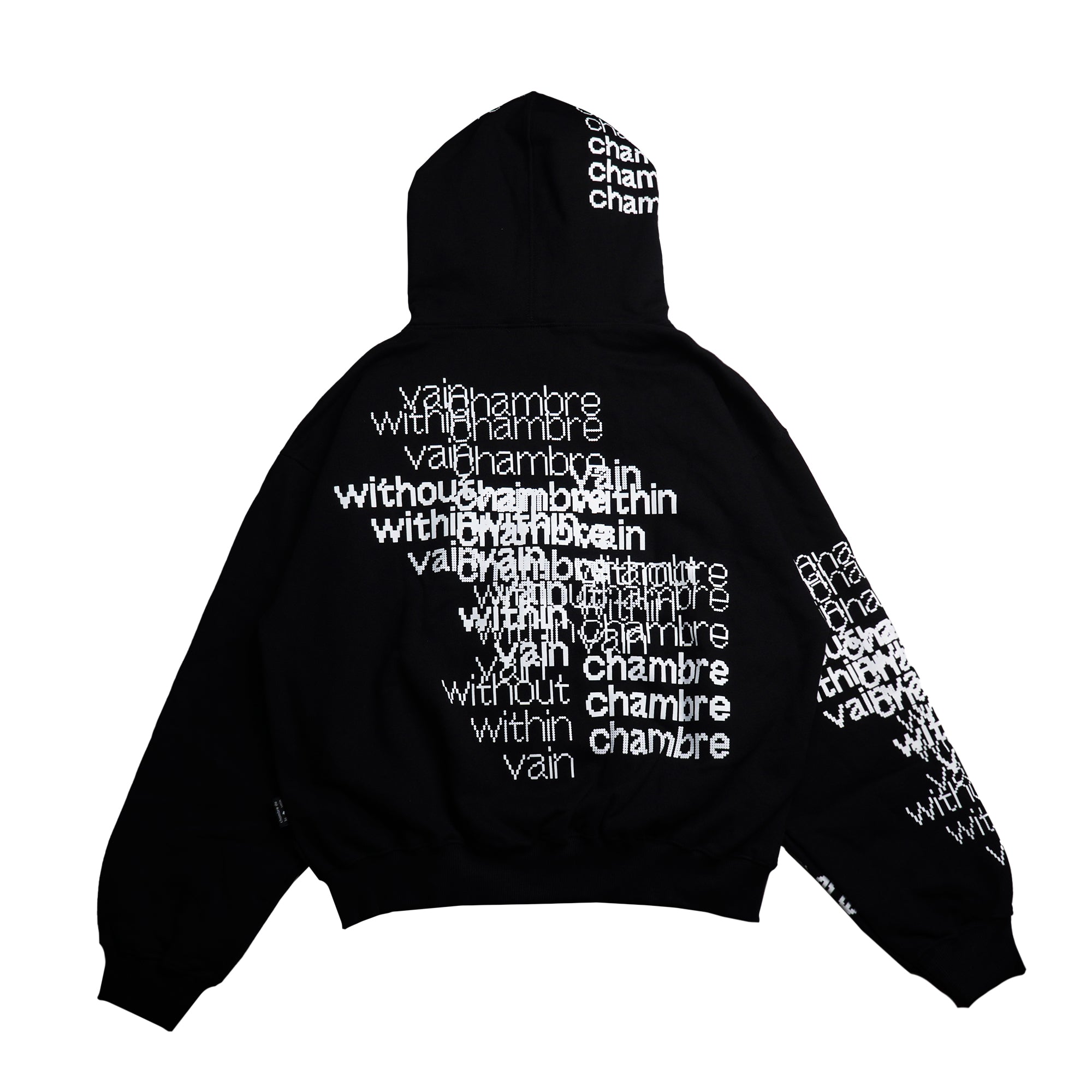 Chambre - Regular Zip Hoodie Script Crash Black