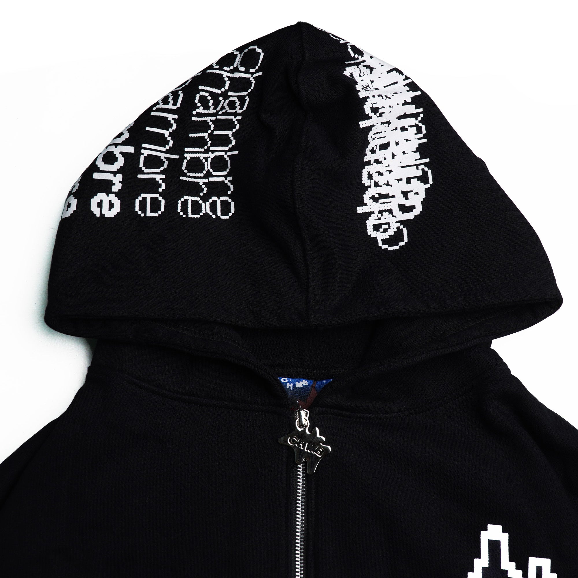 Chambre - Regular Zip Hoodie Script Crash Black