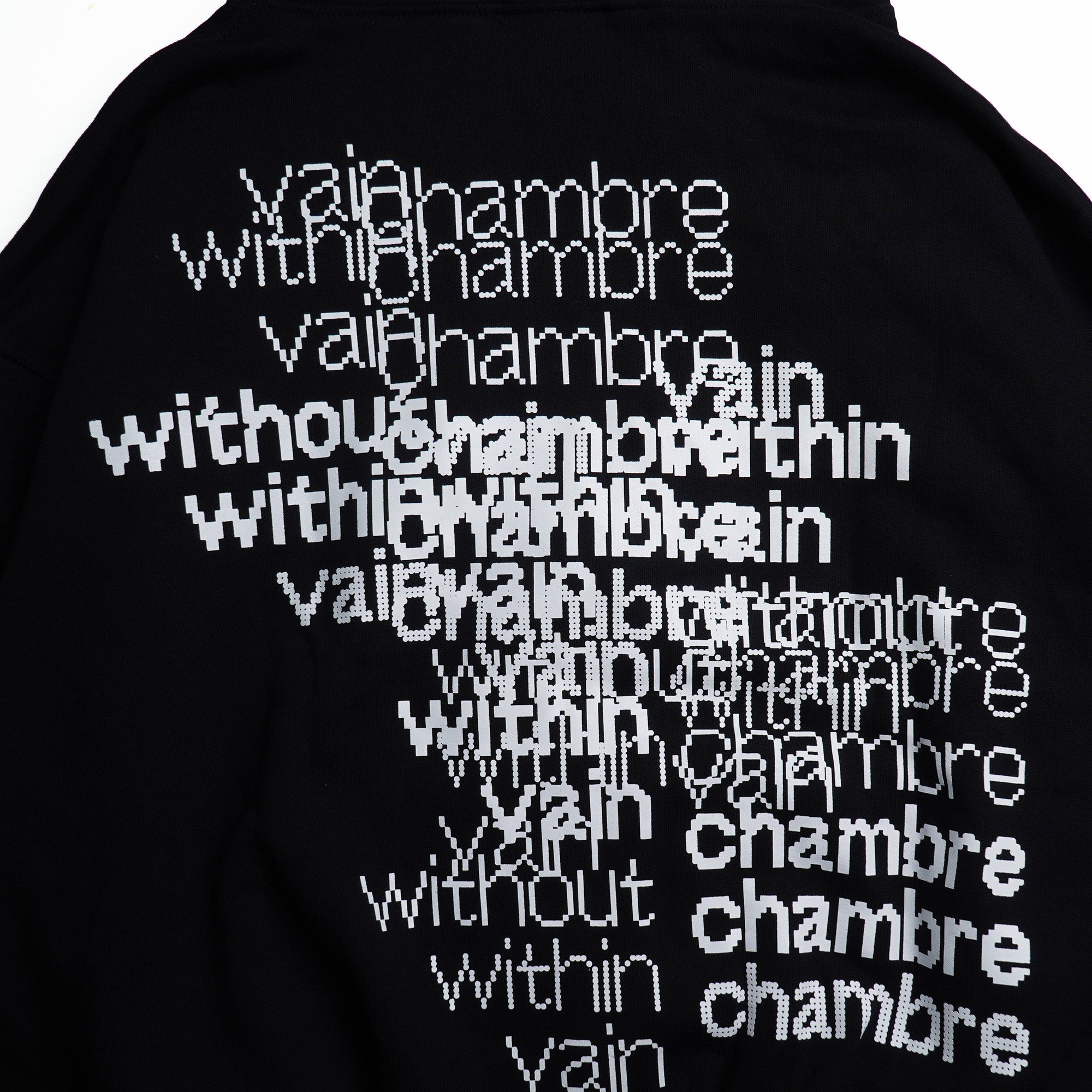 Chambre - Regular Zip Hoodie Script Crash Black
