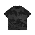 Miracle Mates - Visage Fullprint Black Oversized T Shirt