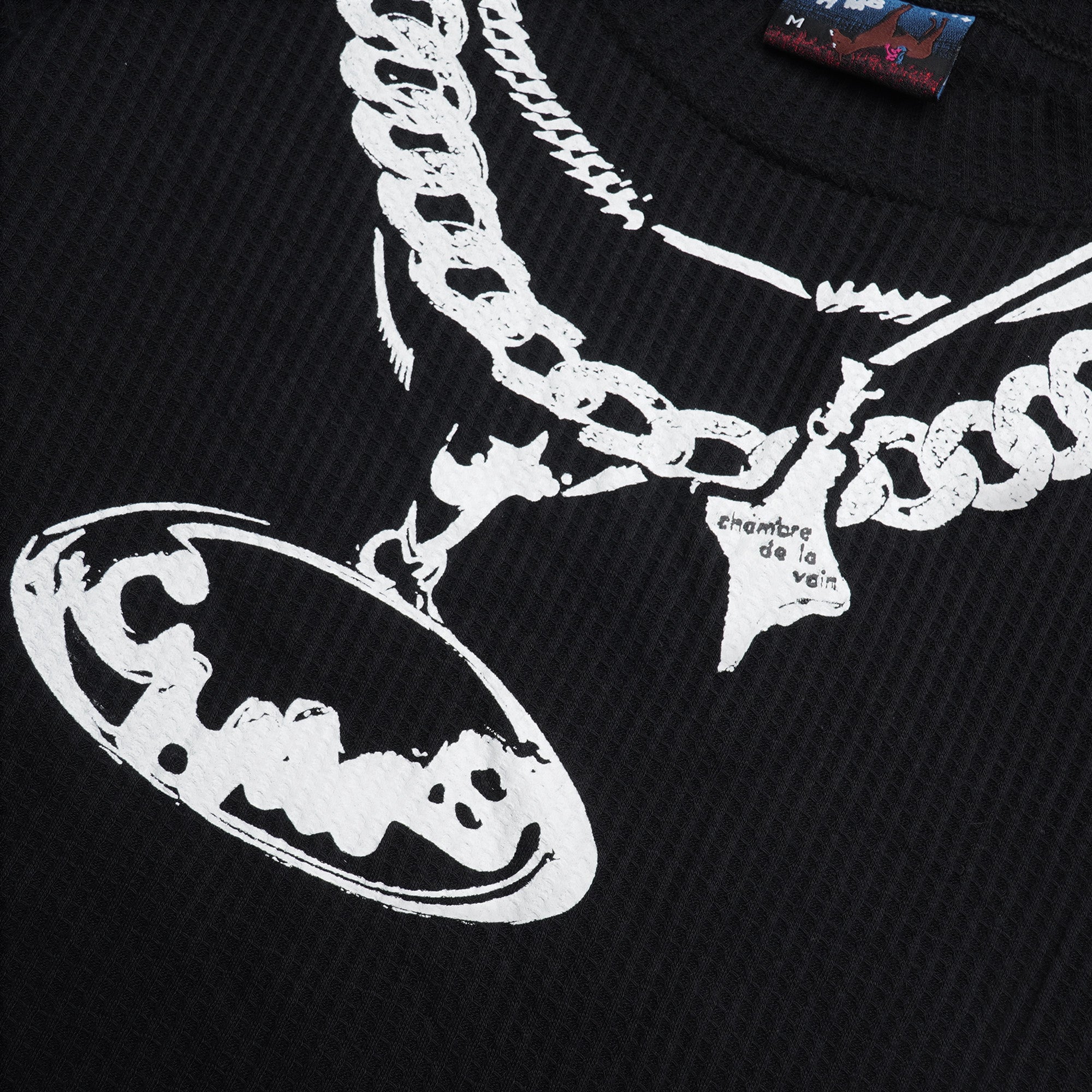 Chambre - Waffle Long Sleeves Neck Glitz Black
