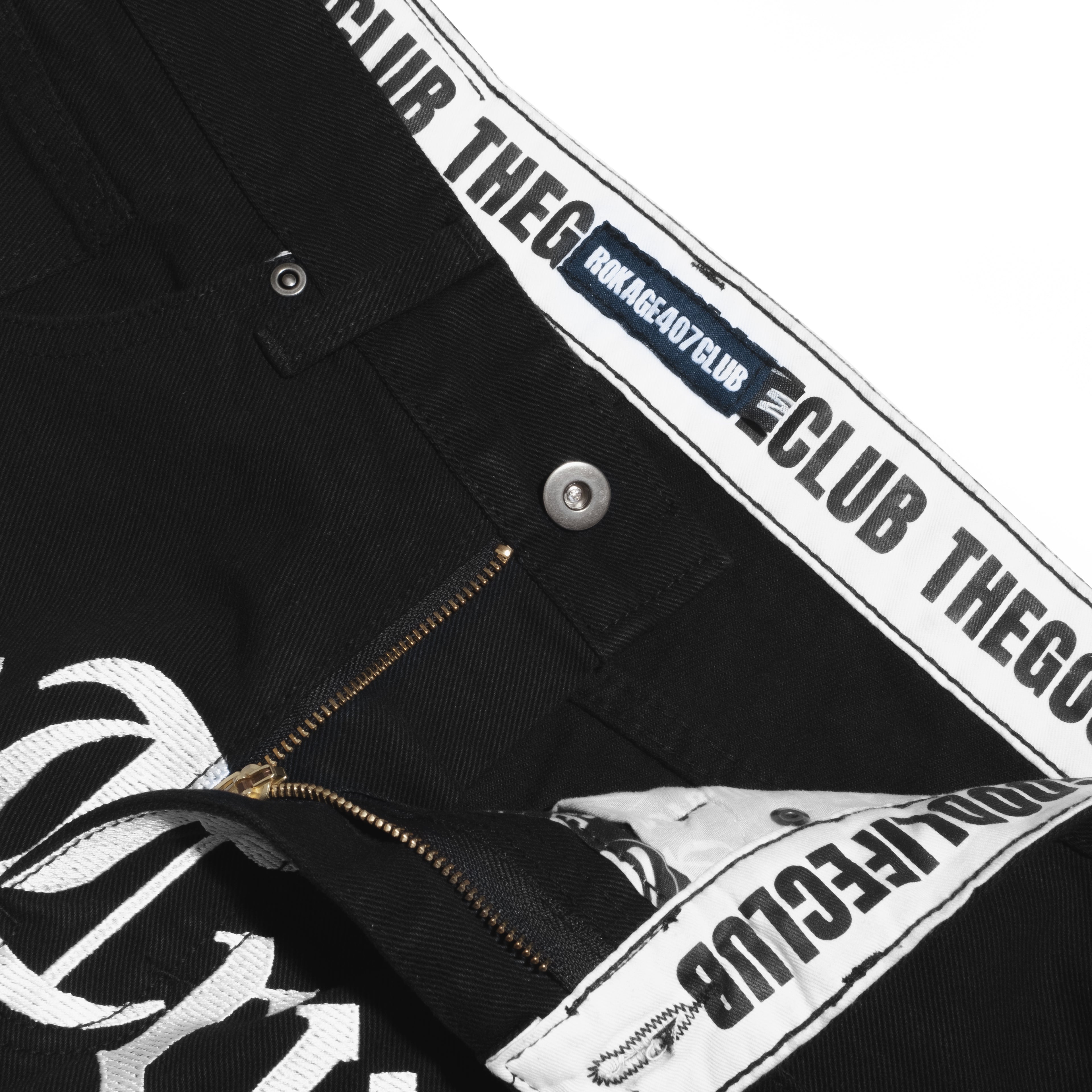 Rokage Club x 407 - RC407 Denim Pants Black