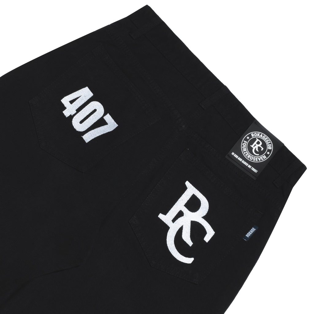Rokage Club x 407 - RC407 Denim Pants Black